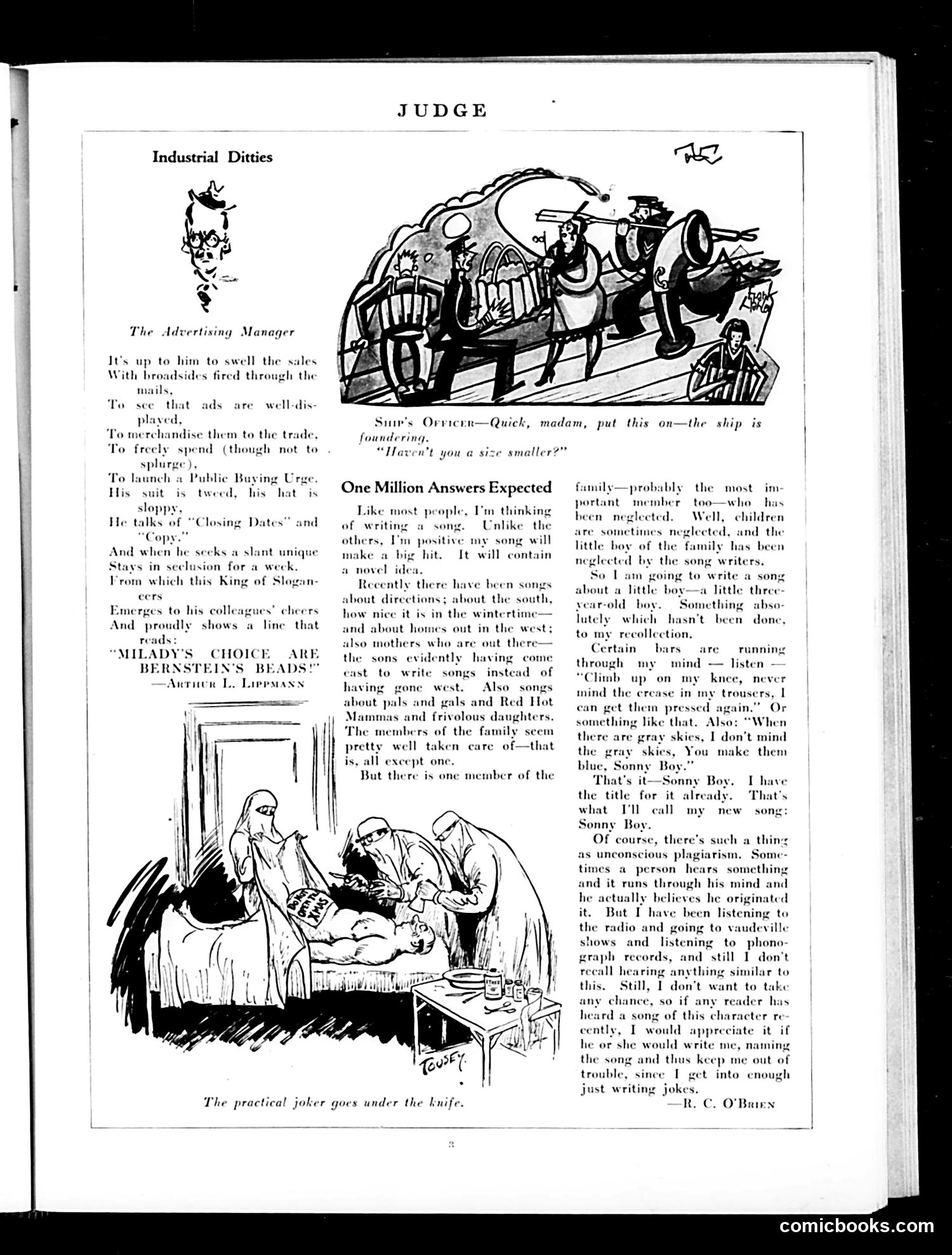 Judge — February 23, 1929 — page 5: Judge, 1929-02-23