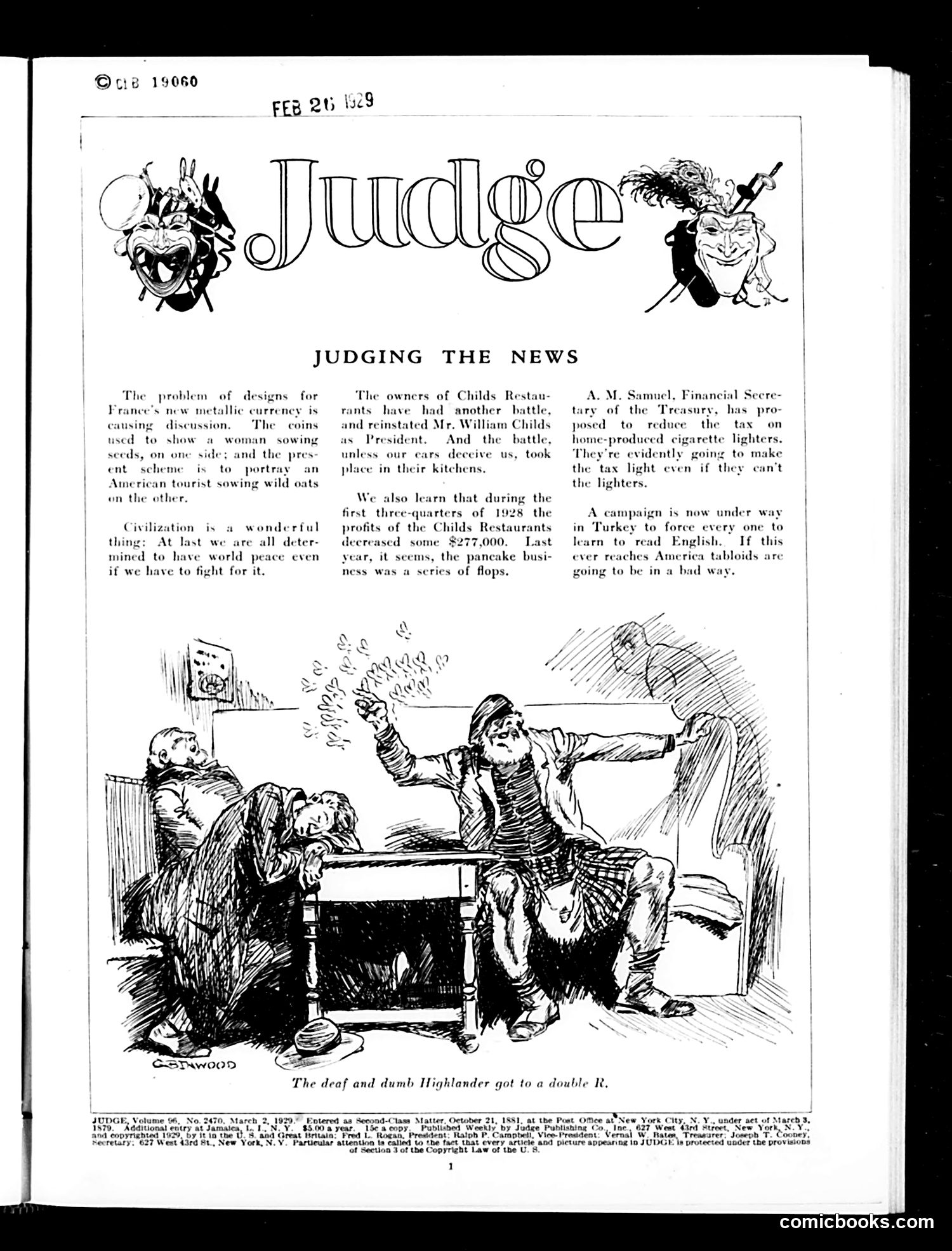 Judge — March 2, 1929 — page 3: Judge, 1929-03-02