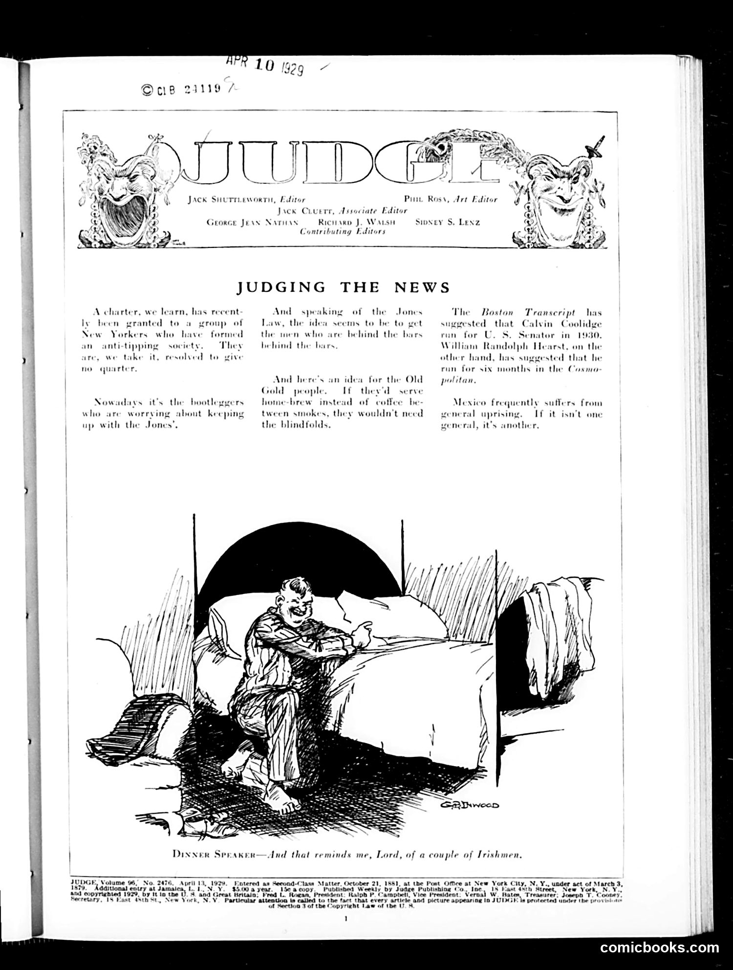 Judge — April 13, 1929 — page 3: Judge, 1929-04-13