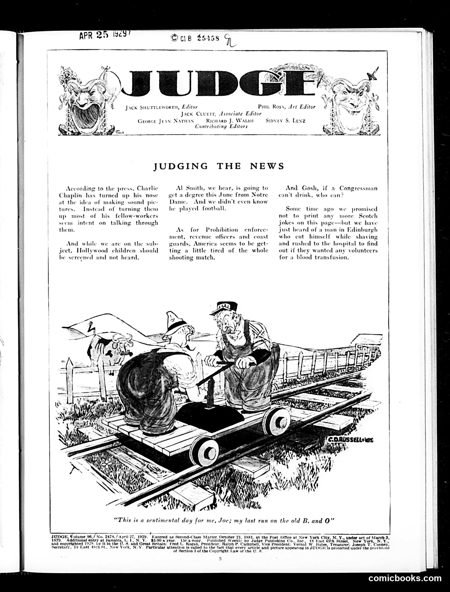 Judge — April 27, 1929 — page 5: Judge, 1929-04-27