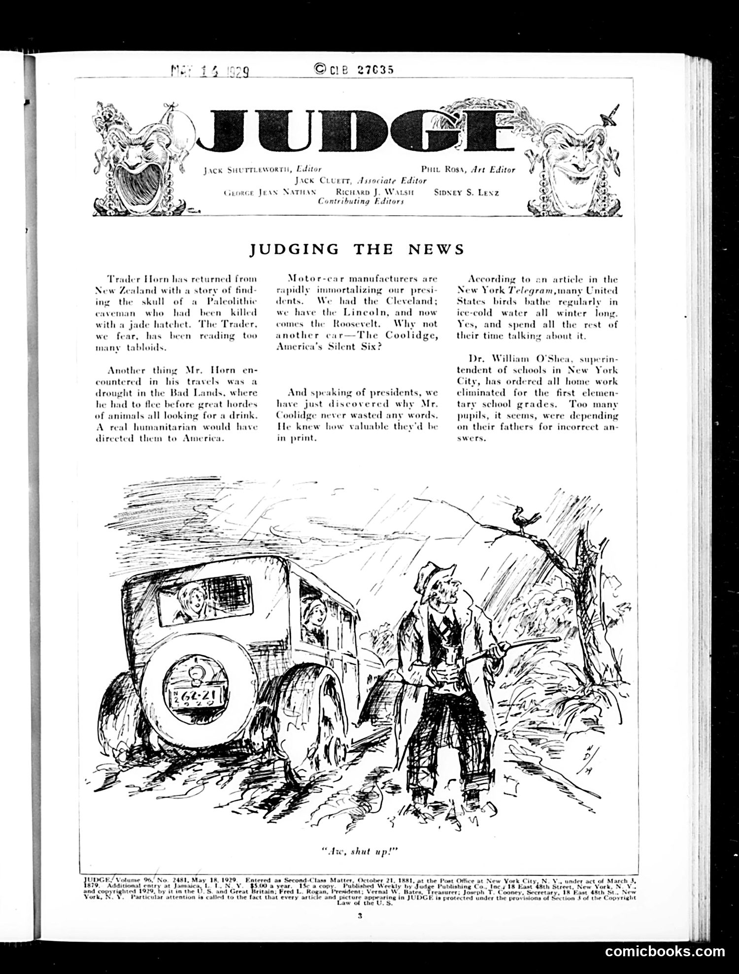 Judge — May 18, 1929 — page 5: Judge, 1929-05-18