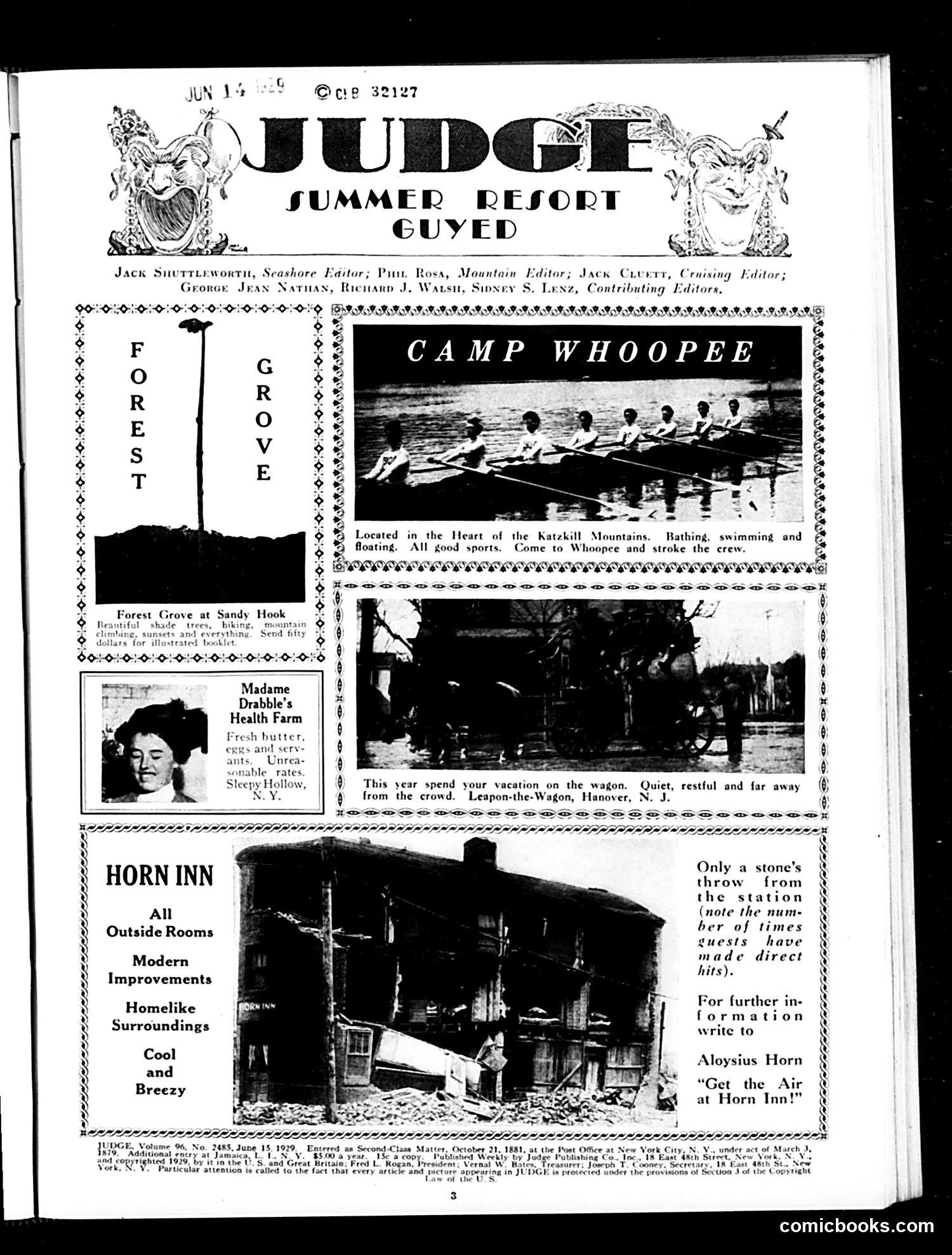 Judge — June 15, 1929 — page 5: Judge, 1929-06-15