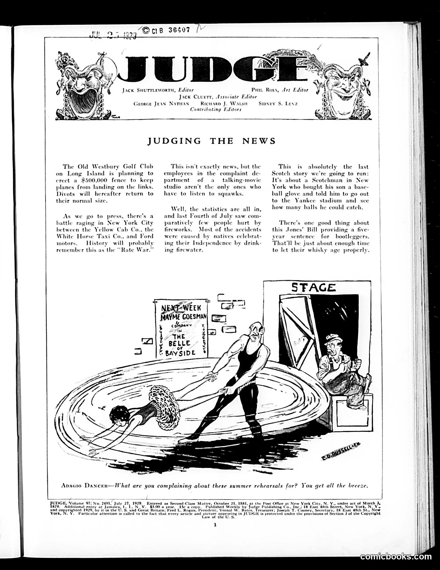 Judge — July 27, 1929 — page 3: Judge, 1929-07-27