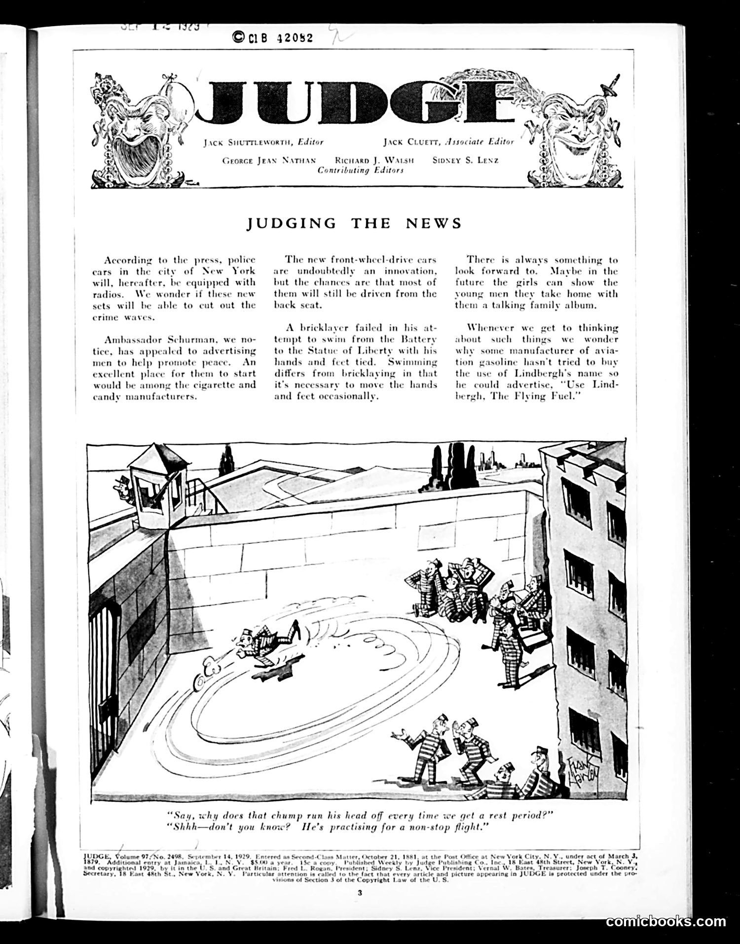 Judge — September 14, 1929 — page 5: Judge, 1929-09-14