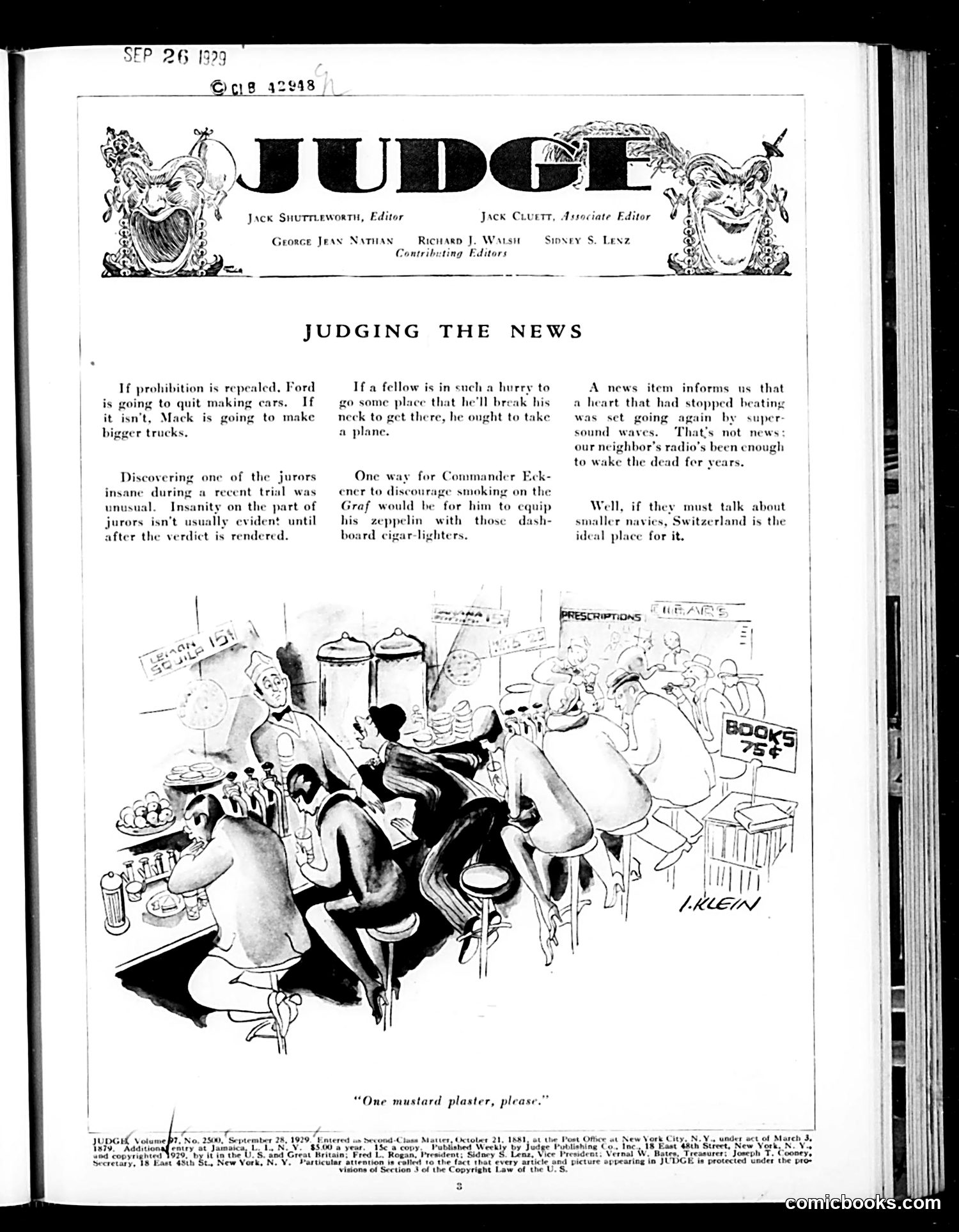 Judge — September 28, 1929 — page 5: Judge, 1929-09-28