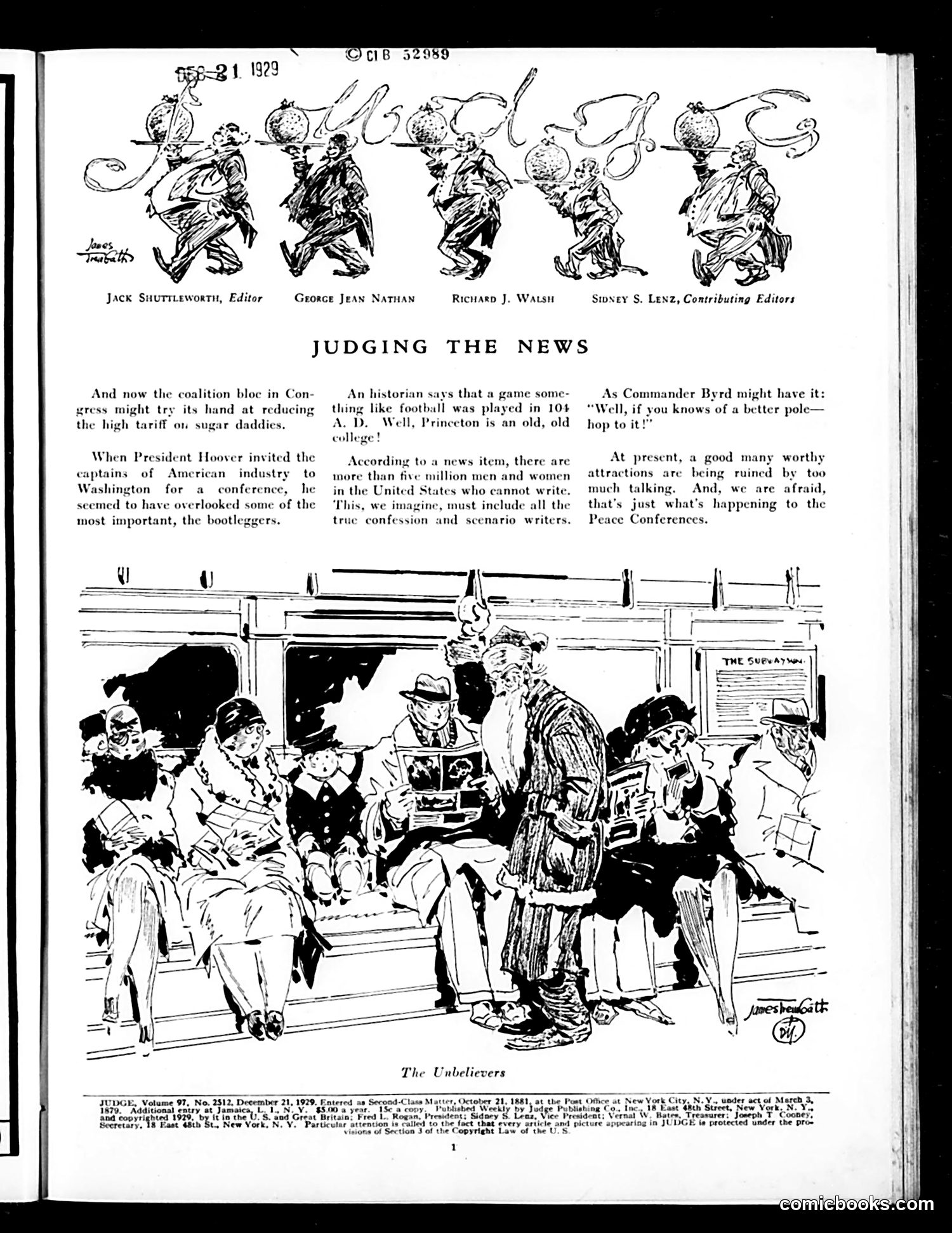 Judge — December 21, 1929 — page 3: Judge, 1929-12-21