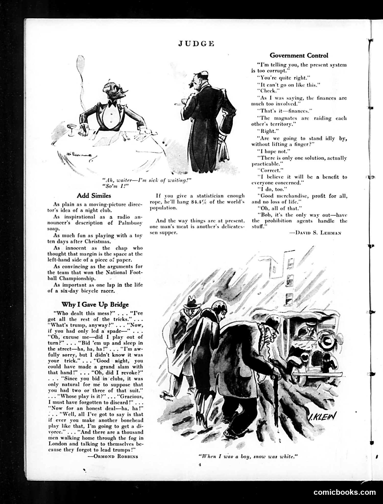 Judge — January 4, 1930 — page 6: Judge, 1930-01-04
