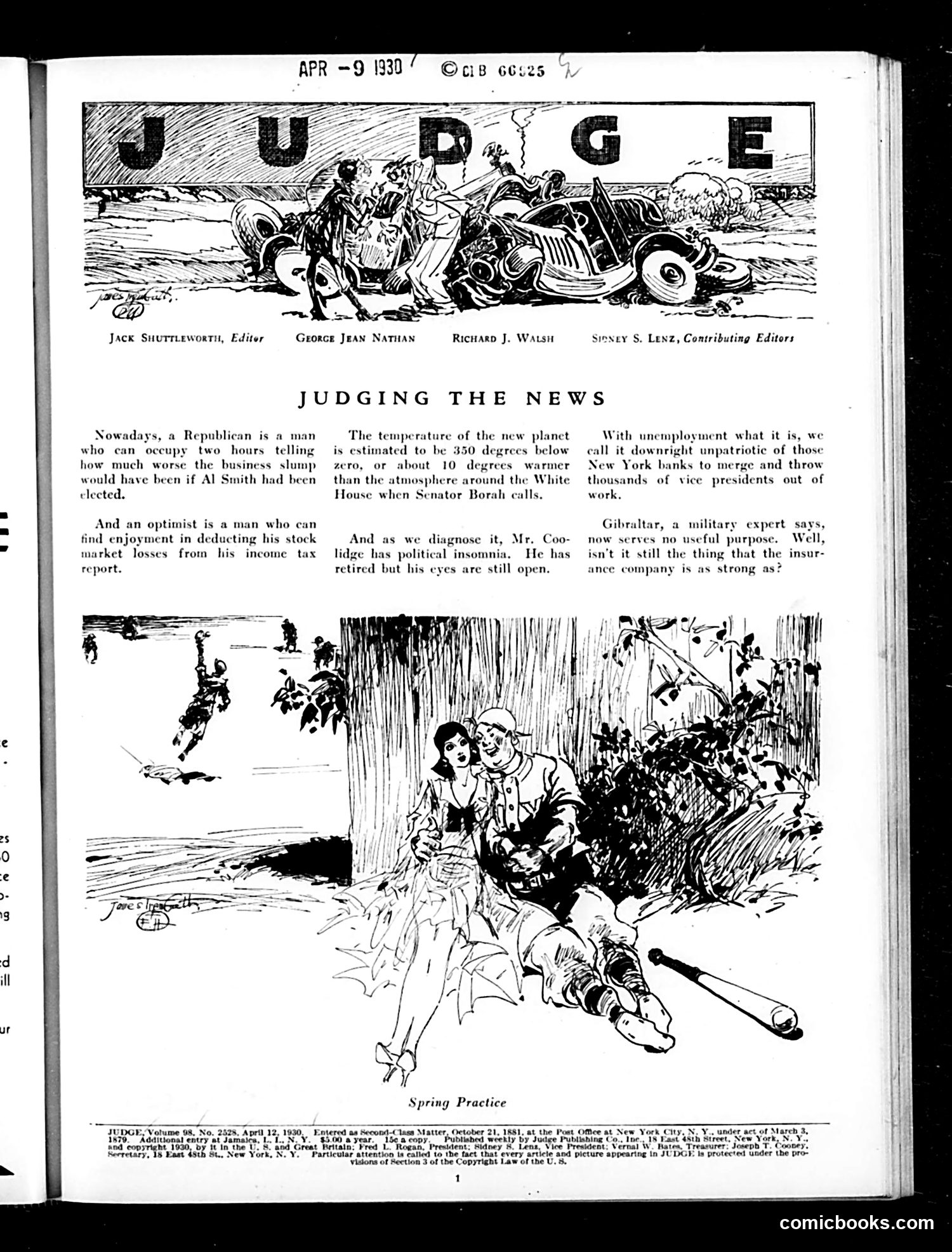 Judge — April 12, 1930 — page 3: Judge, 1930-04-12