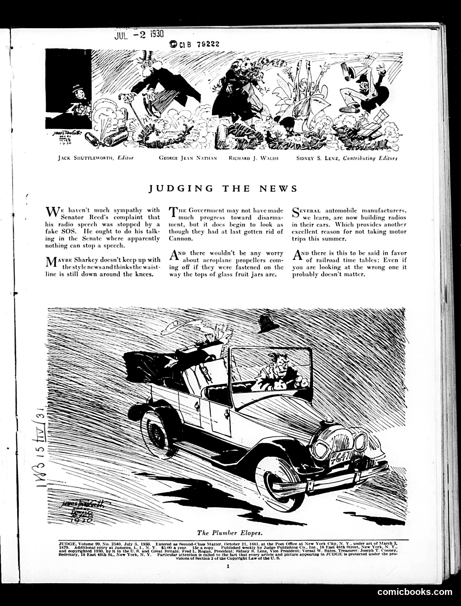 Judge — July 5, 1930 — page 3: Judge, 1930-07-05