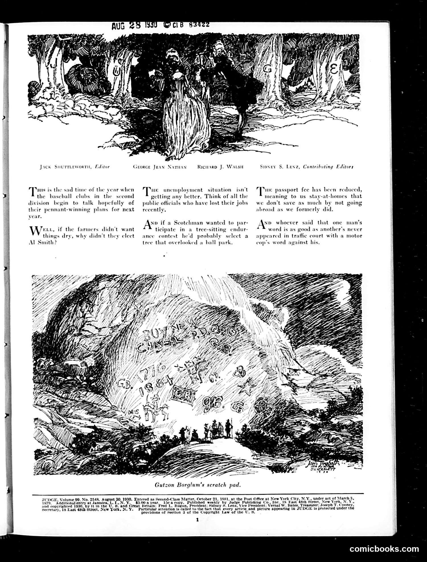 Judge — August 30, 1930 — page 3: Judge, 1930-08-30