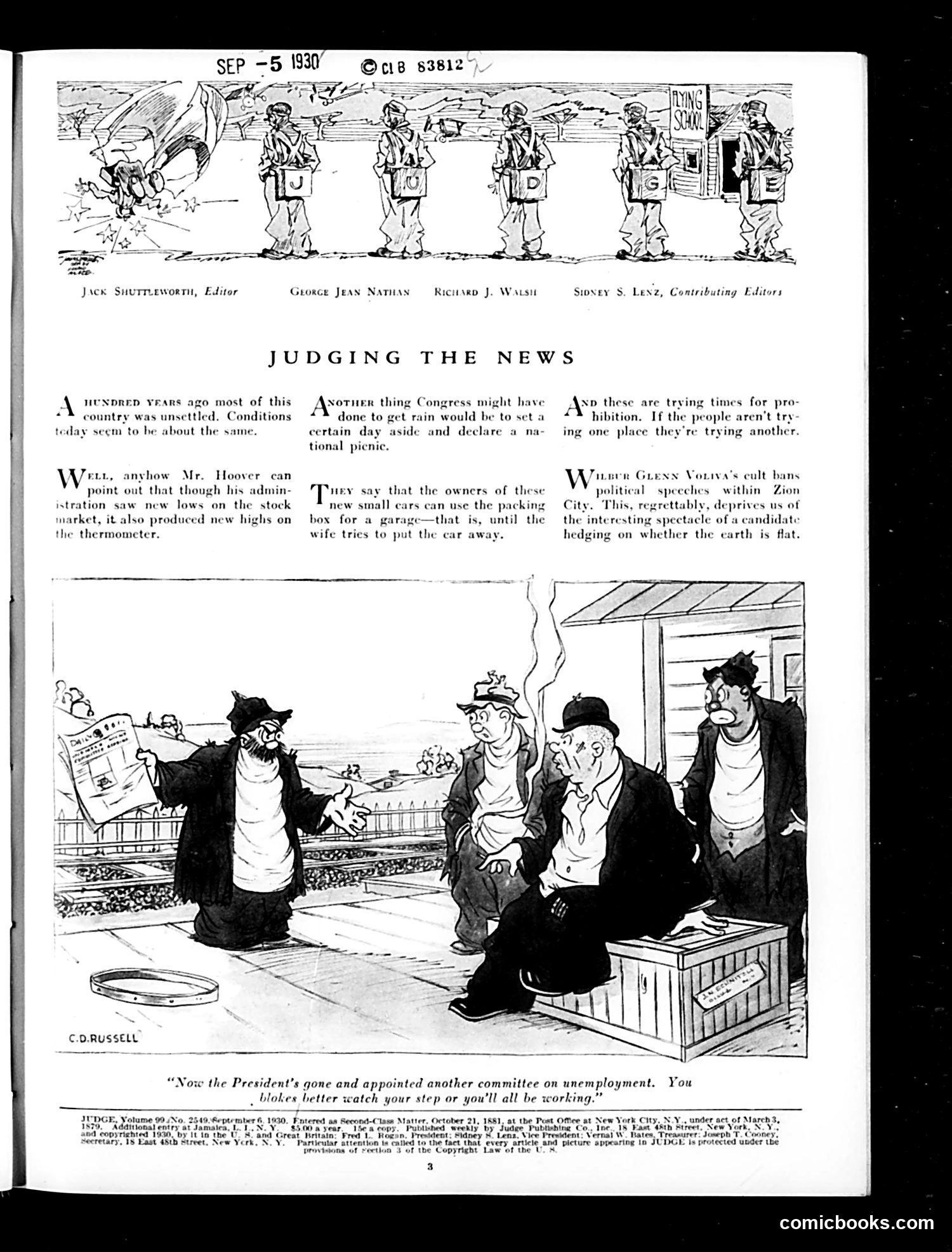 Judge — September 6, 1930 — page 5: Judge, 1930-09-06