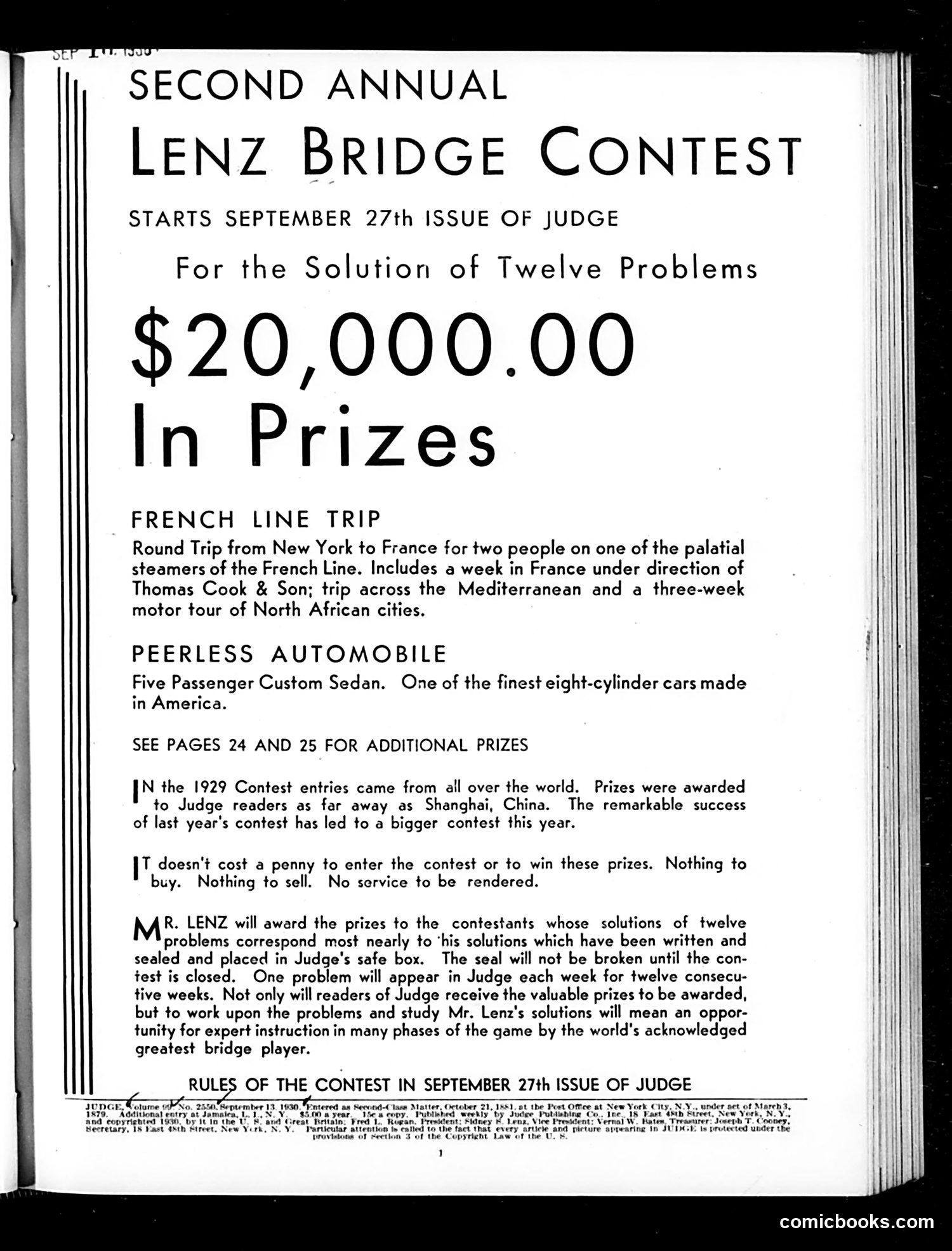 Judge — September 13, 1930 — page 3: Judge, 1930-09-13
