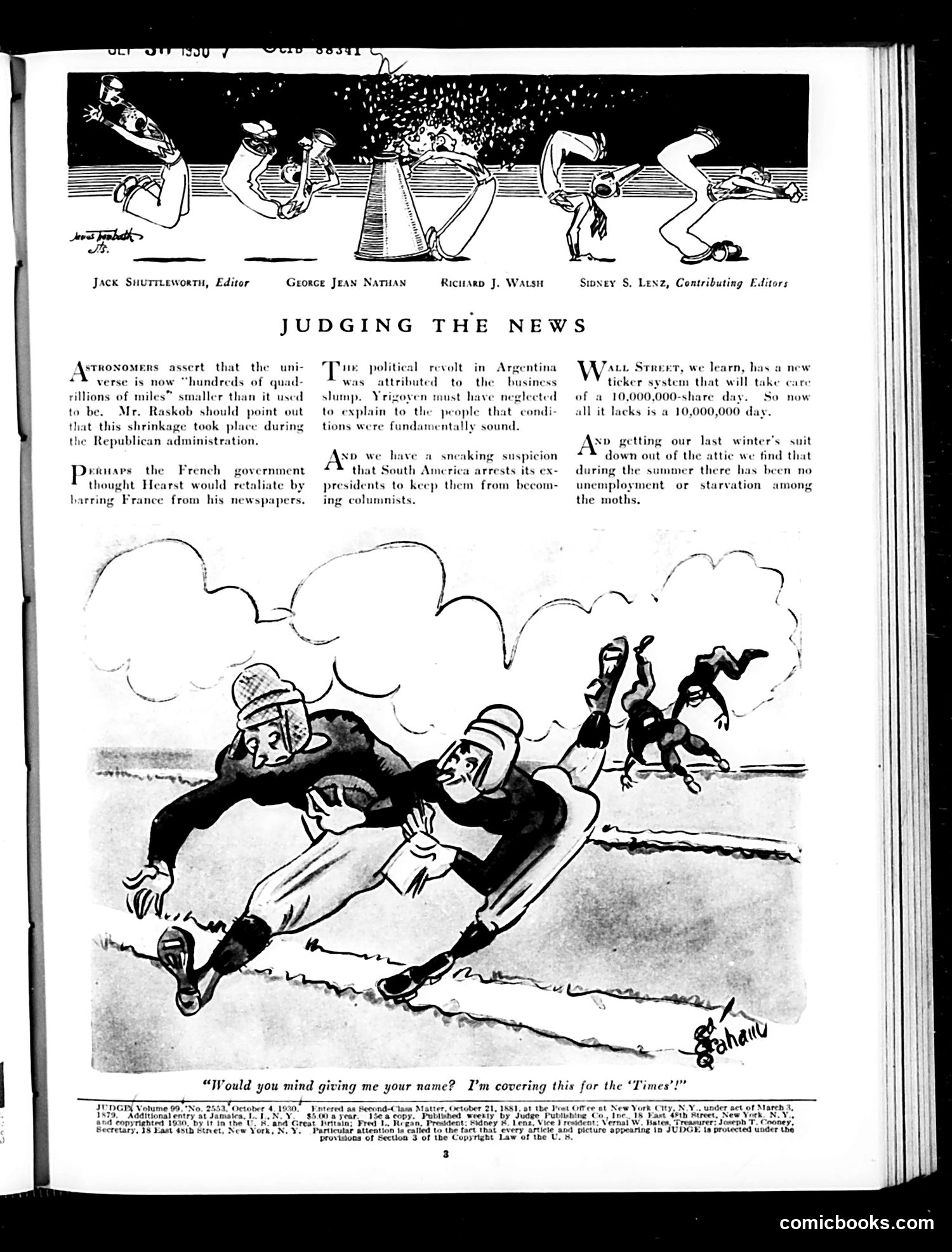 Judge — October 4, 1930 — page 5: Judge, 1930-10-04