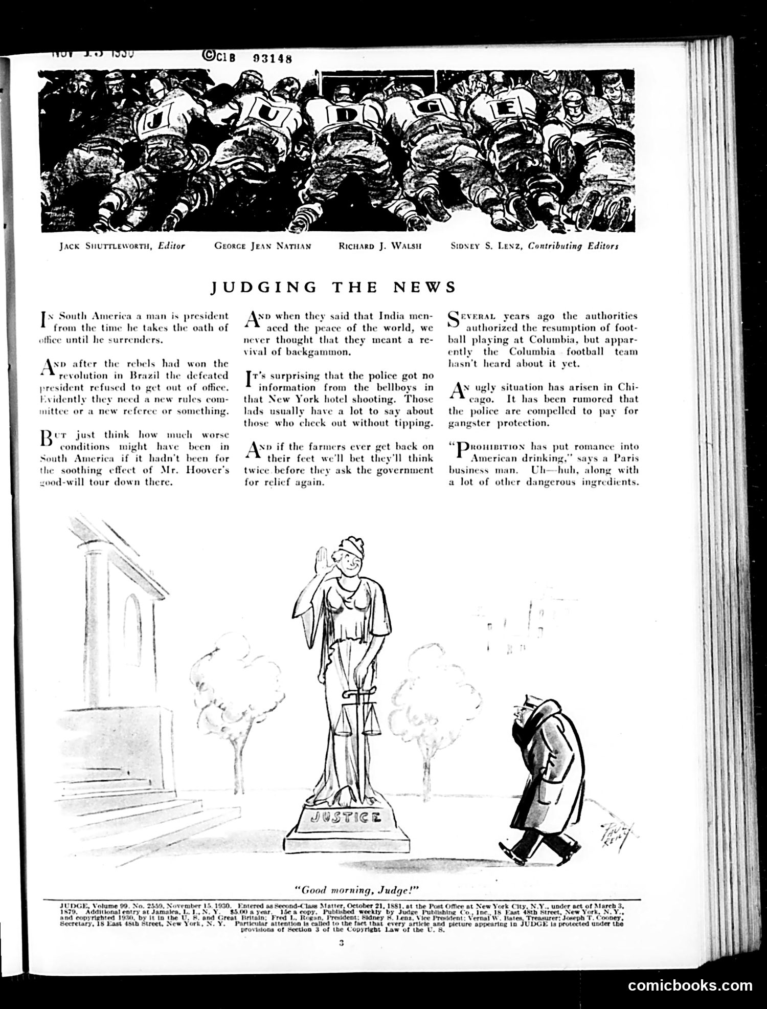 Judge — November 15, 1930 — page 5: Judge, 1930-11-15