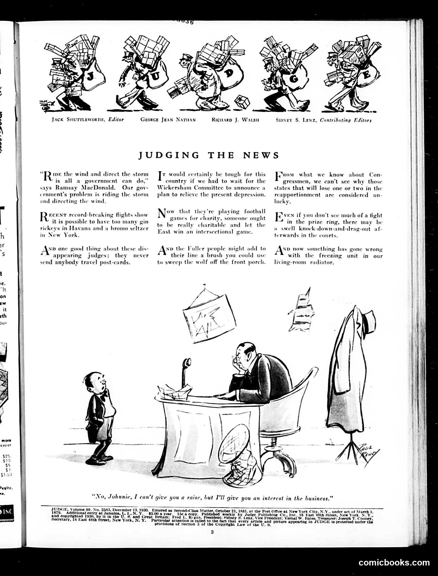Judge — December 13, 1930 — page 5: Judge, 1930-12-13