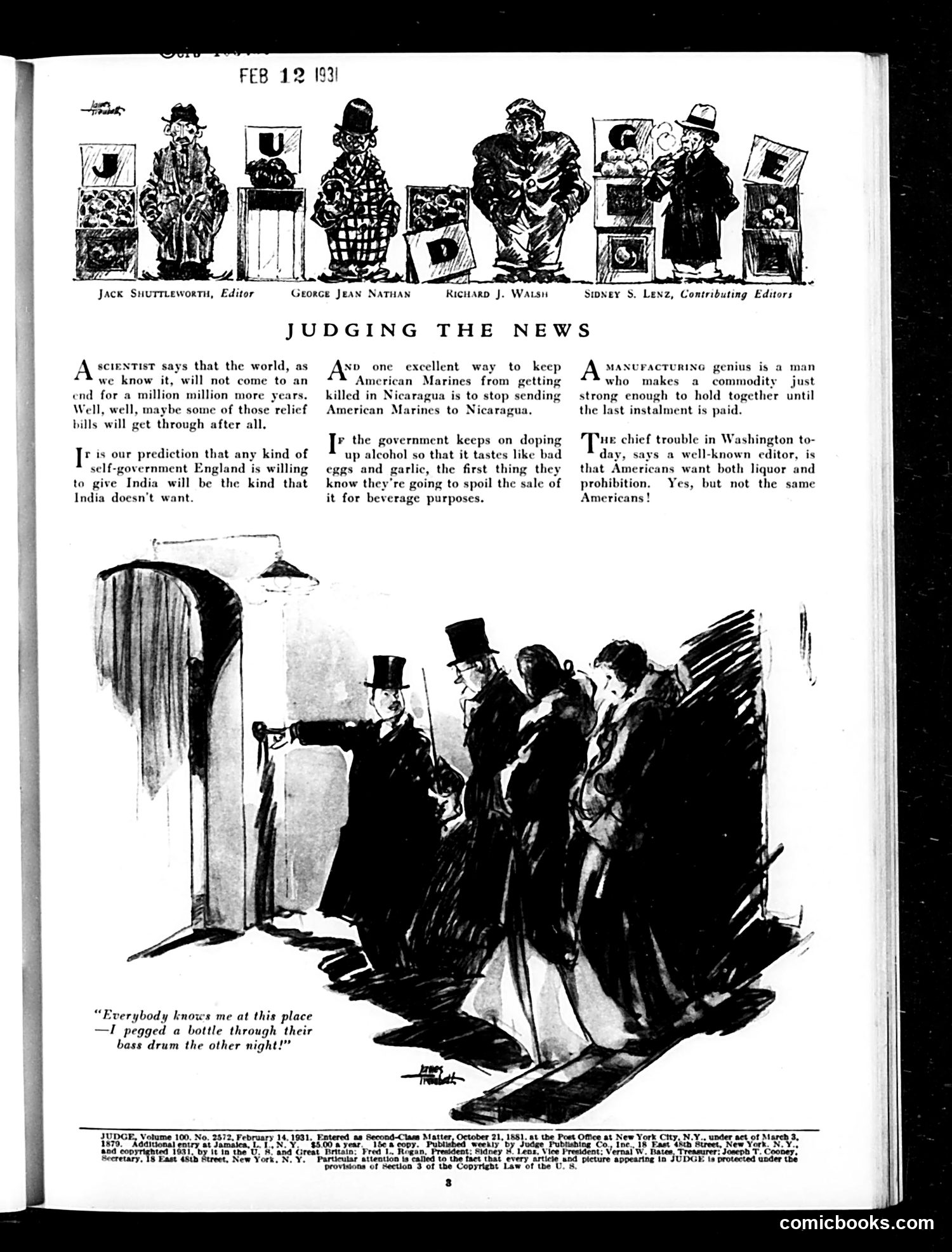 Judge — February 14, 1931 — page 5: Judge, 1931-02-14