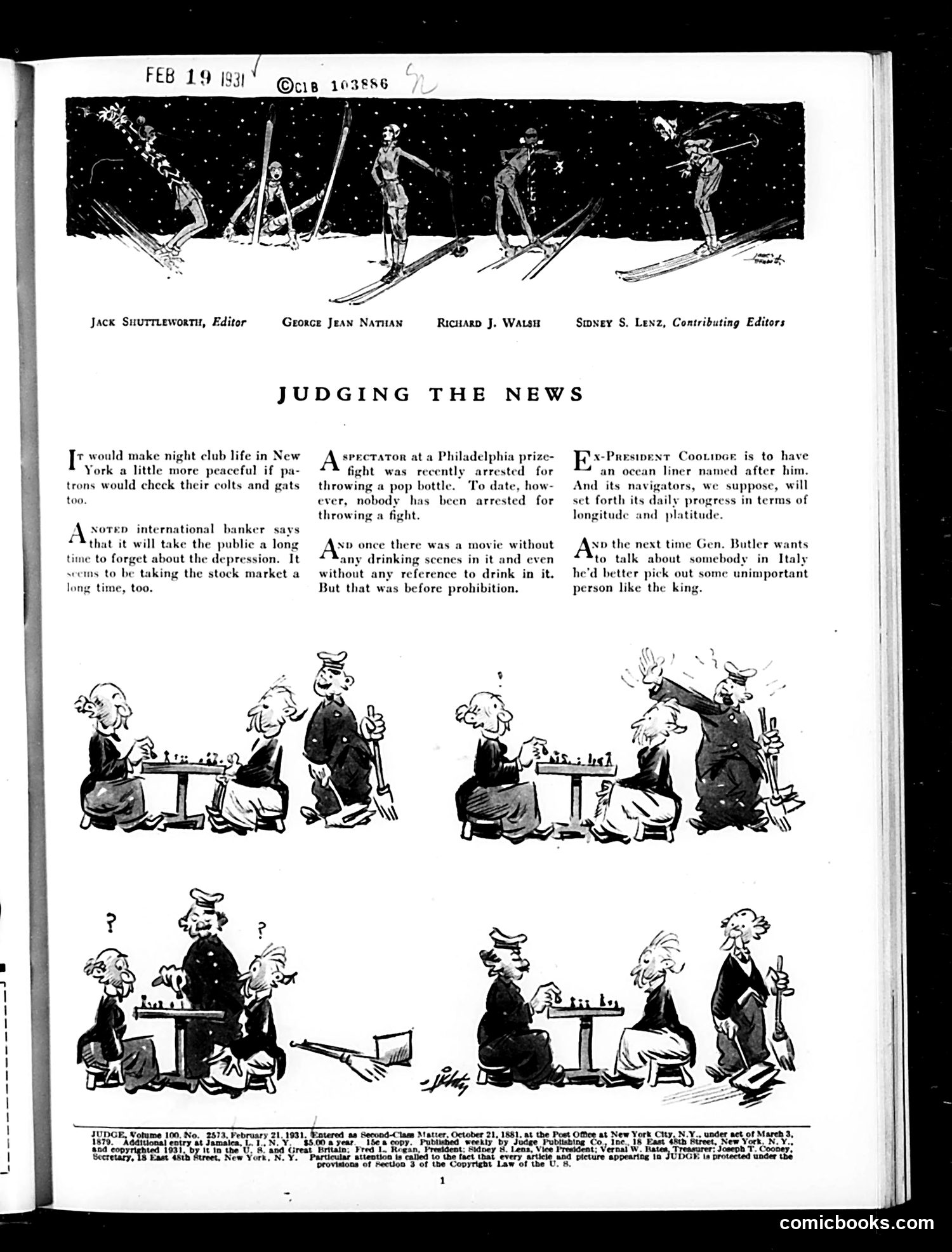 Judge — February 21, 1931 — page 3: Judge, 1931-02-21