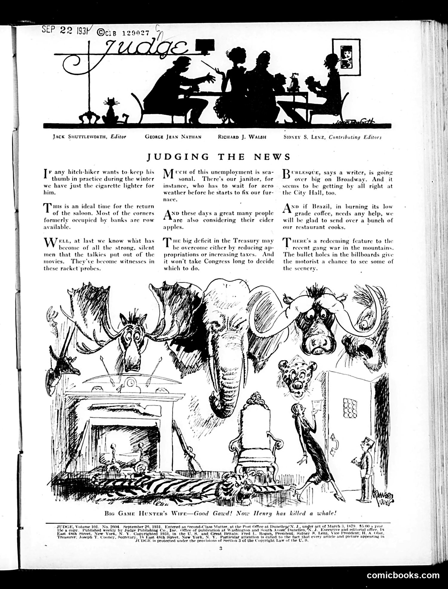 Judge — September 26, 1931 — page 5: Judge, 1931-09-26