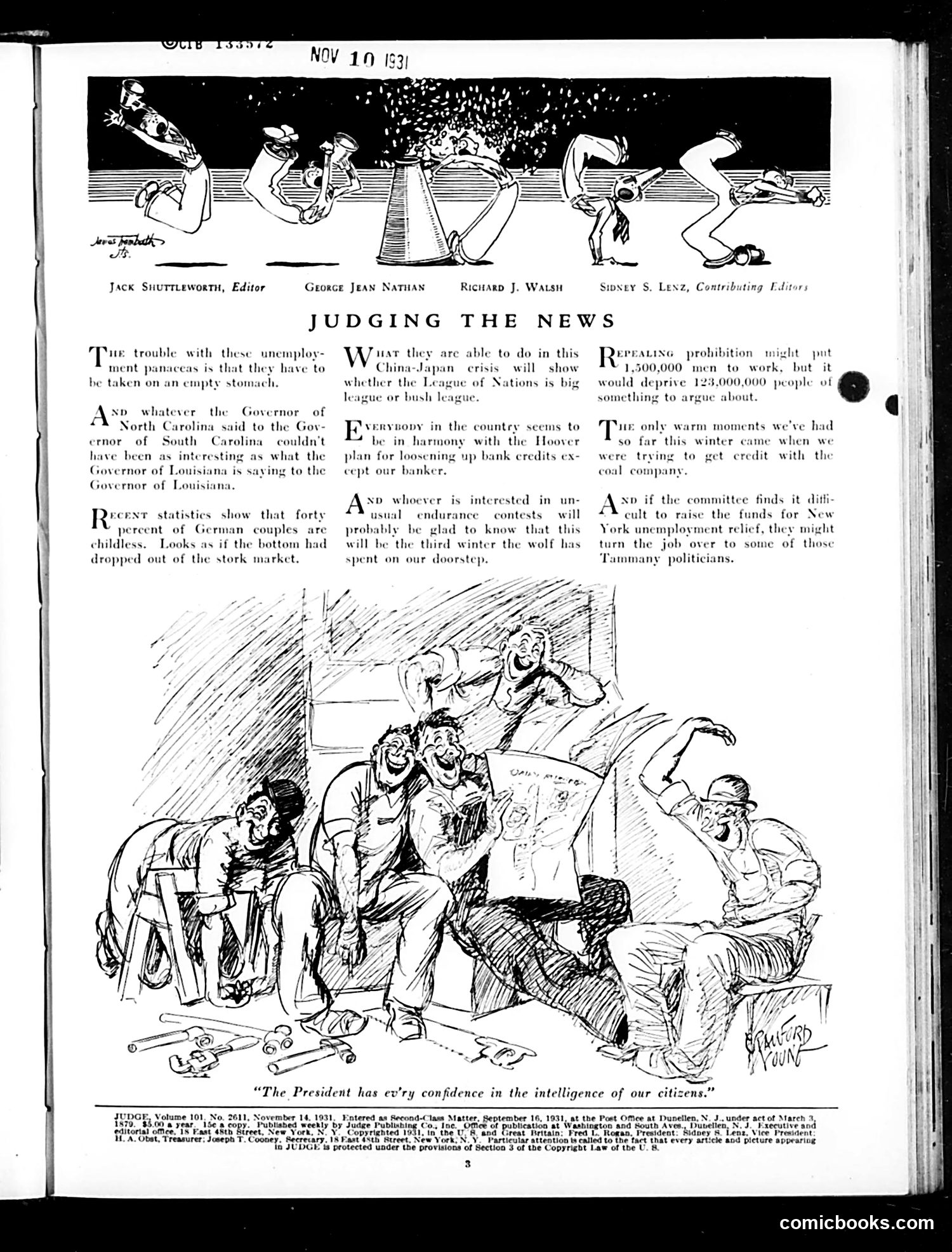 Judge — November 14, 1931 — page 5: Judge, 1931-11-14