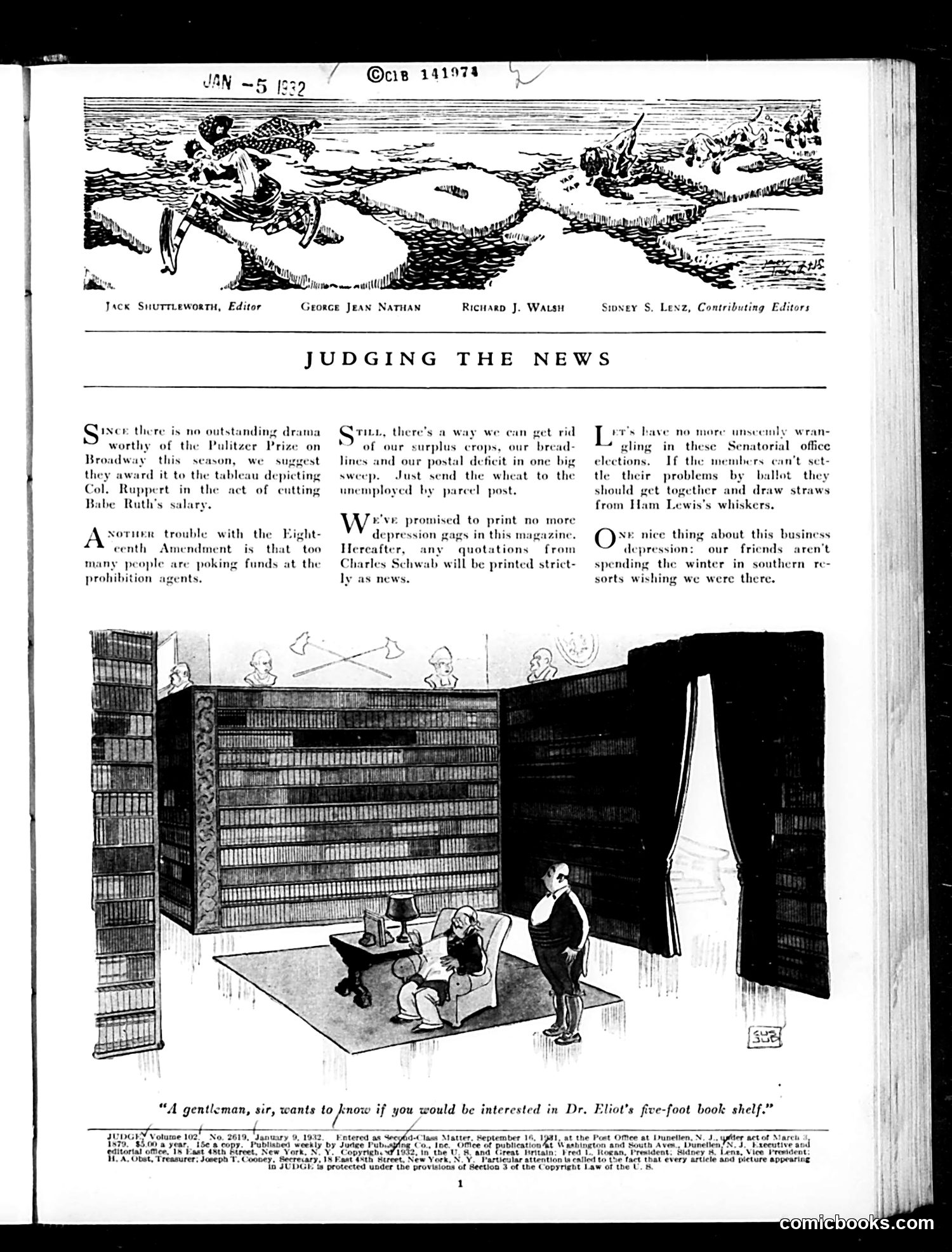 Judge — January 9, 1932 — page 3: Judge, 1932-01-09