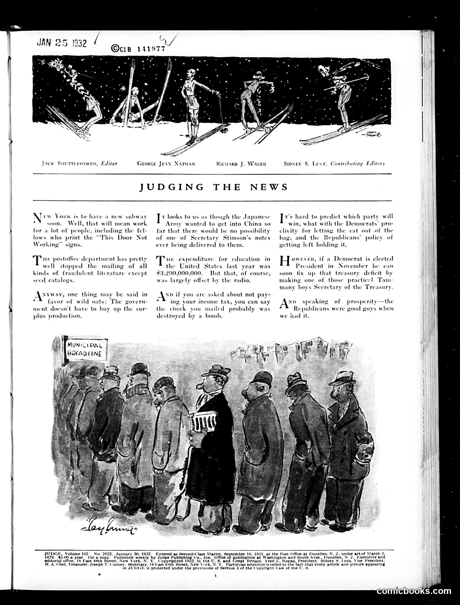 Judge — January 30, 1932 — page 3: Judge, 1932-01-30