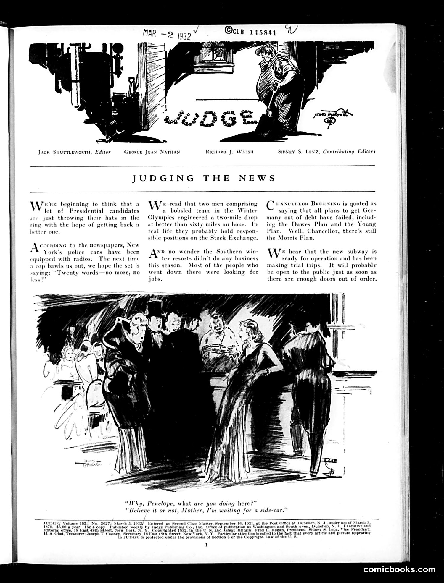 Judge — March 5, 1932 — page 3: Judge, 1932-03-05