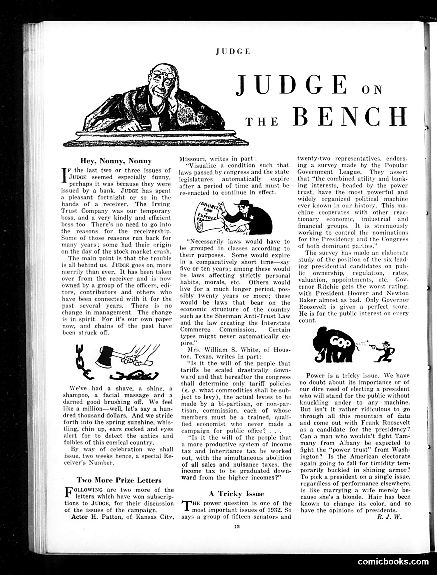 Judge — April 9, 1932 — page 14: Judge, 1932-04-09
