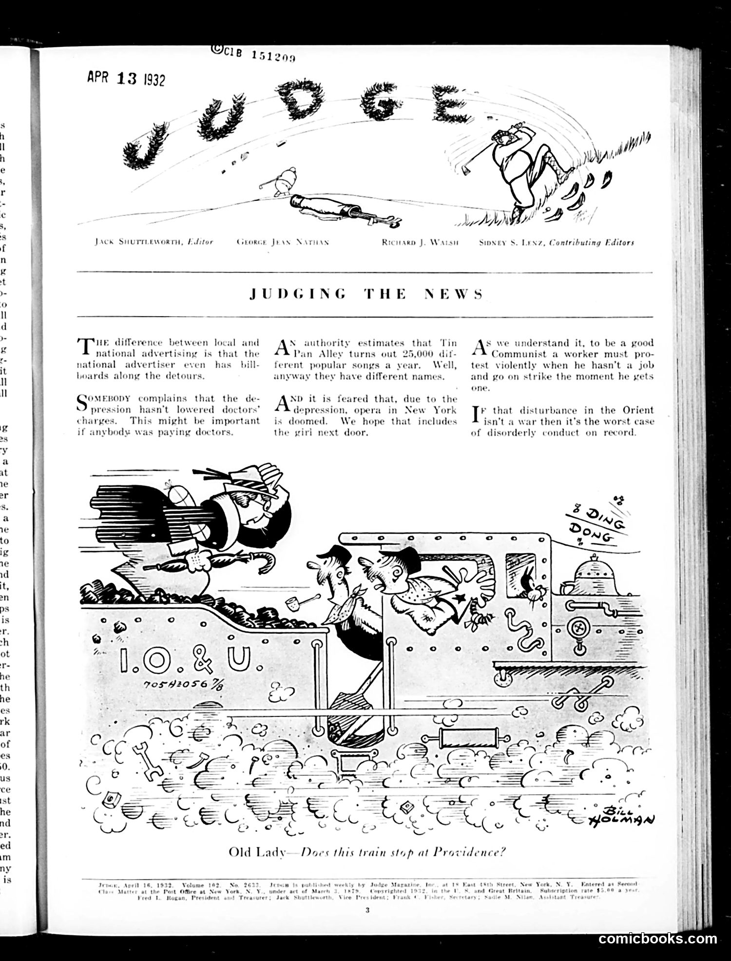 Judge — April 16, 1932 — page 5: Judge, 1932-04-16
