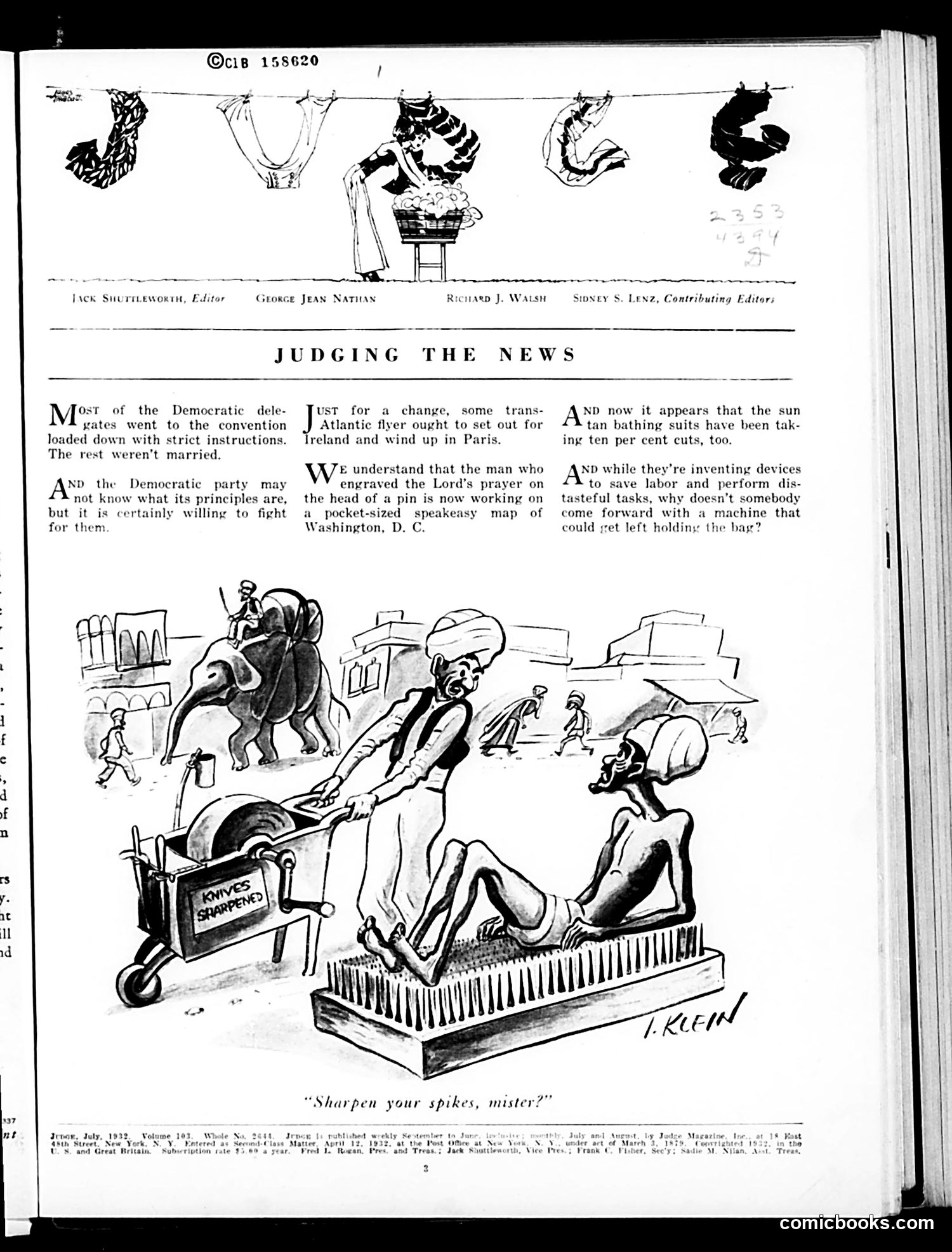 Judge — July 1932 — page 5: Judge, 1932-07