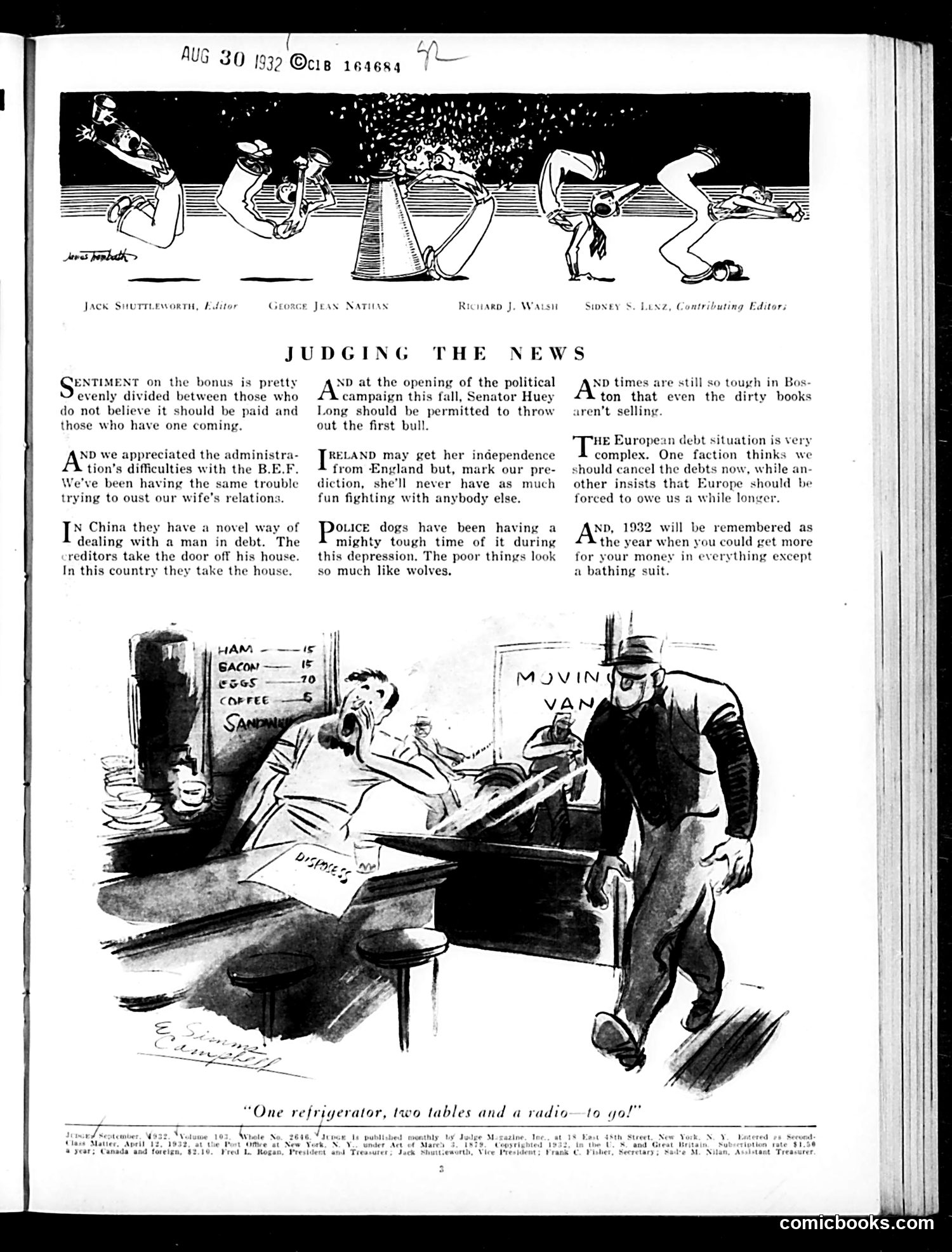 Judge — September 1932 — page 5: Judge, 1932-09