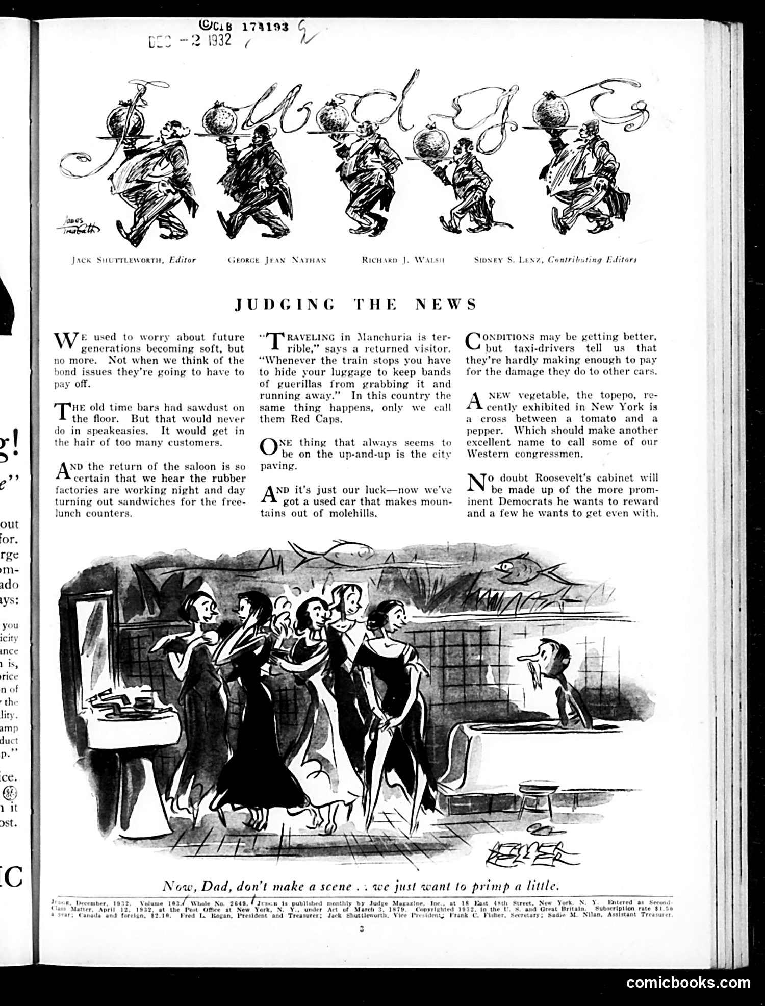 Judge — December 1932 — page 5: Judge, 1932-12