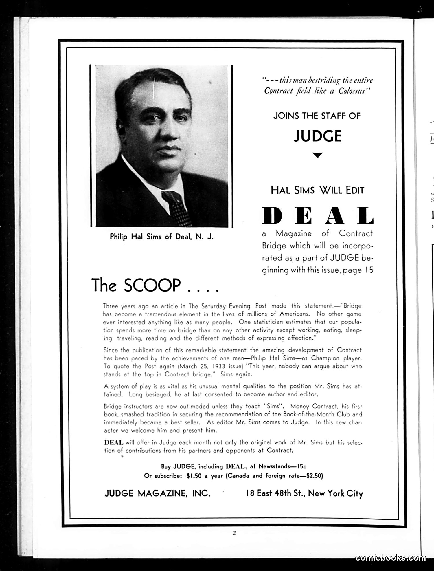 Judge — May 1933 — page 4: Judge, 1933-05