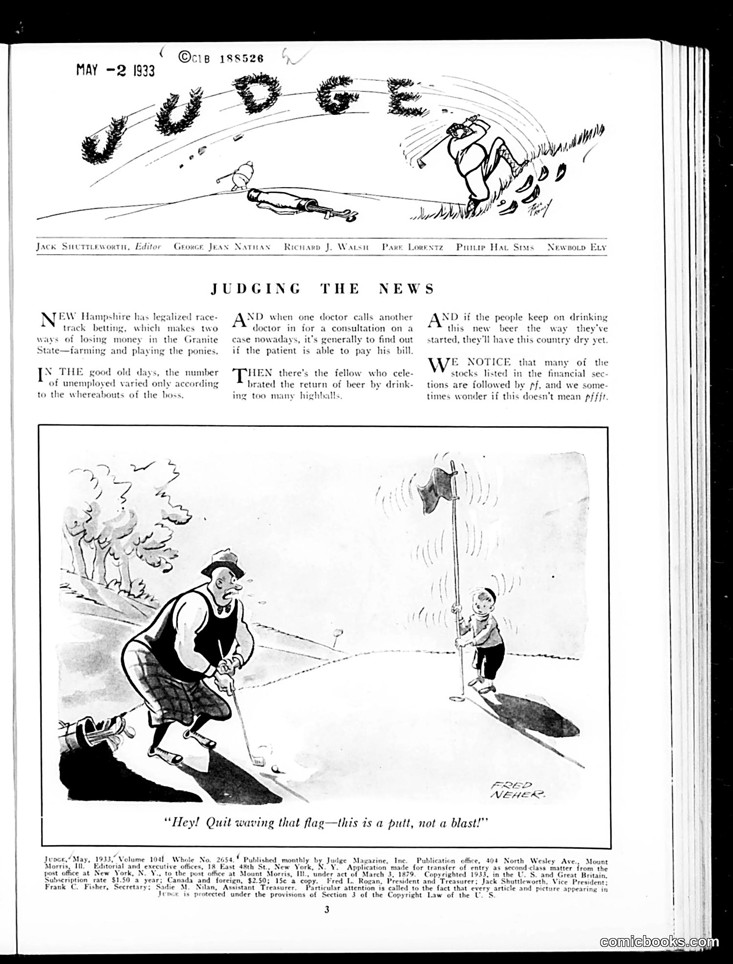 Judge — May 1933 — page 5: Judge, 1933-05