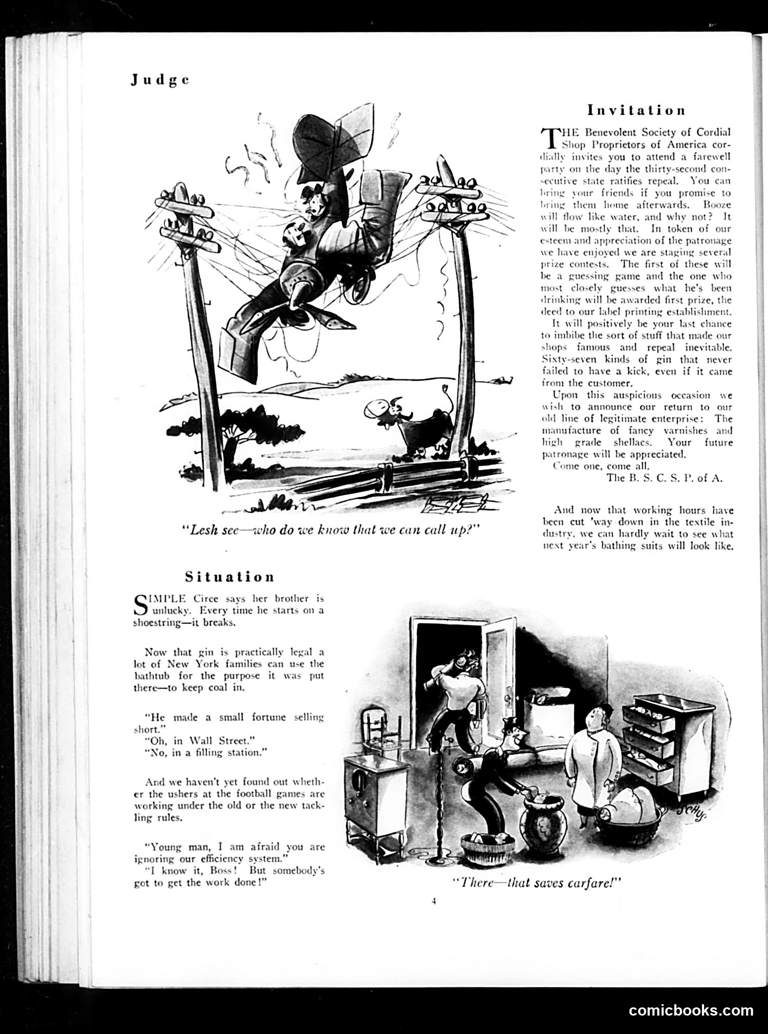 Judge — October 1933 — page 6: Judge, 1933-10