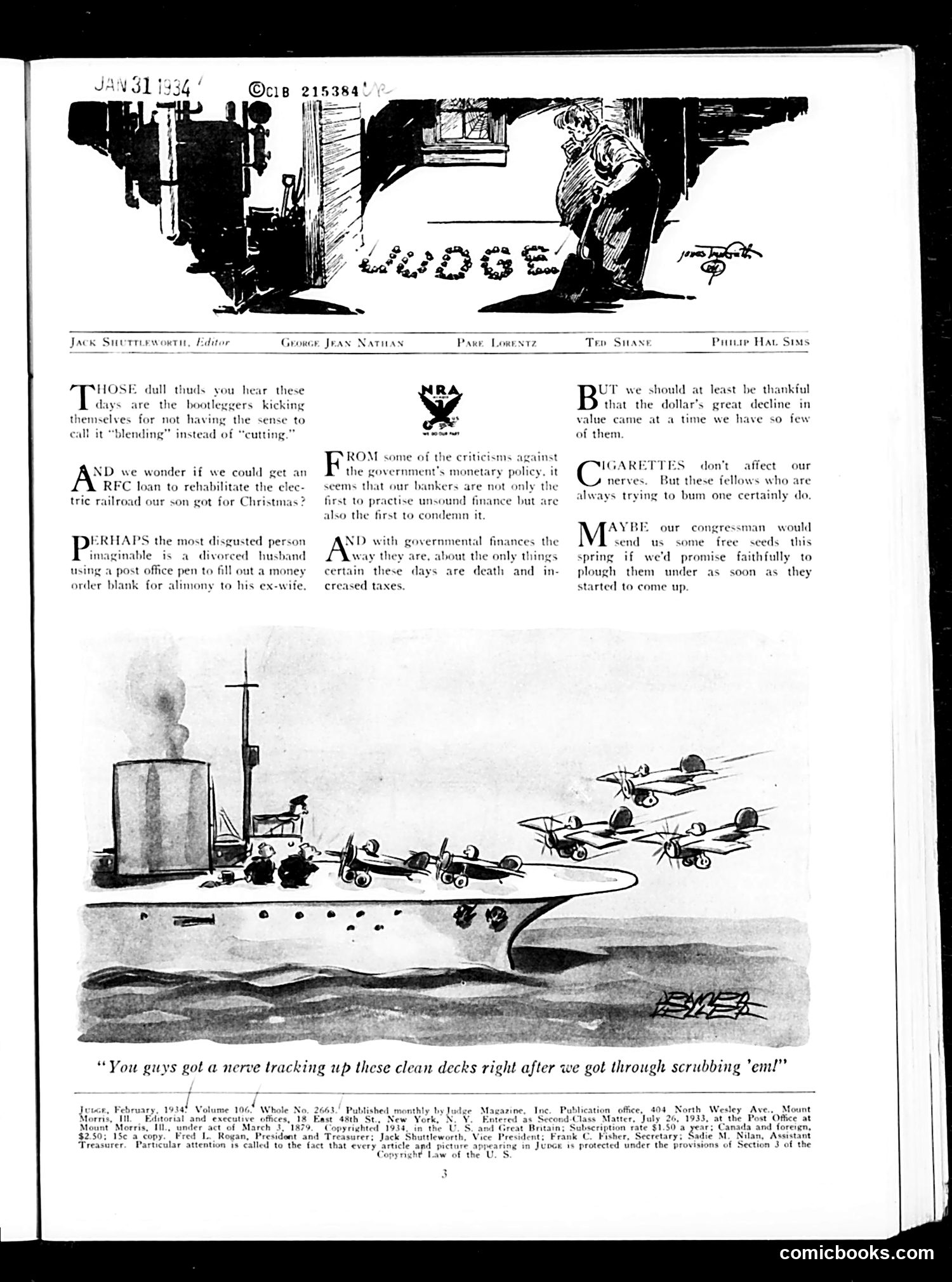 Judge — February 1934 — page 5: Judge, 1934-02