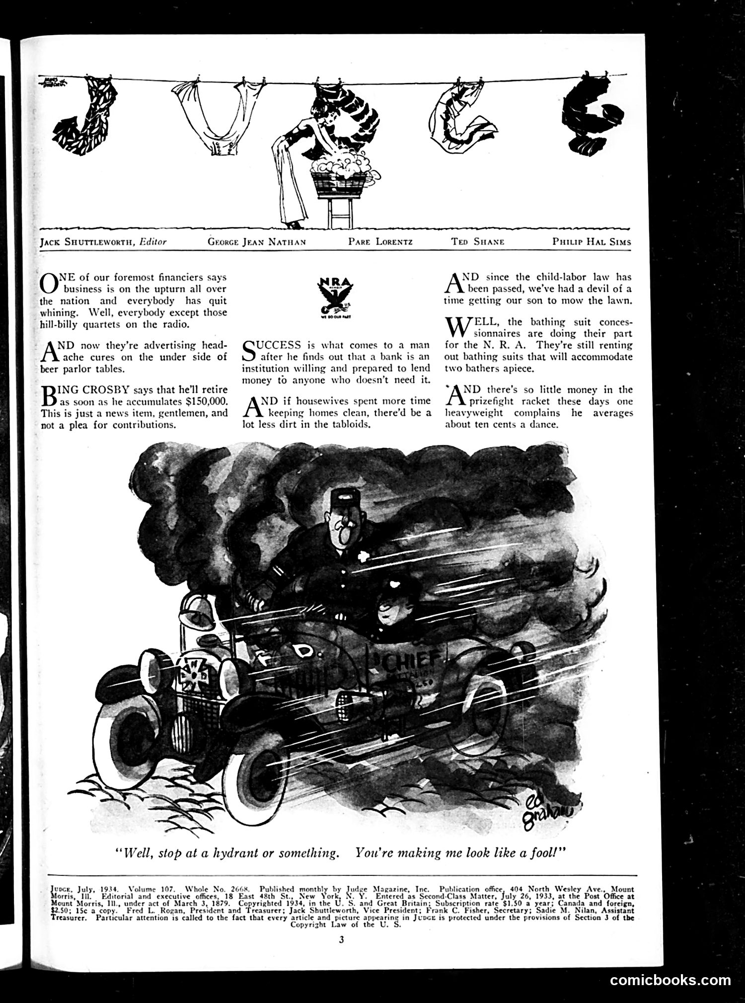 Judge — July 1934 — page 5: Judge, 1934-07