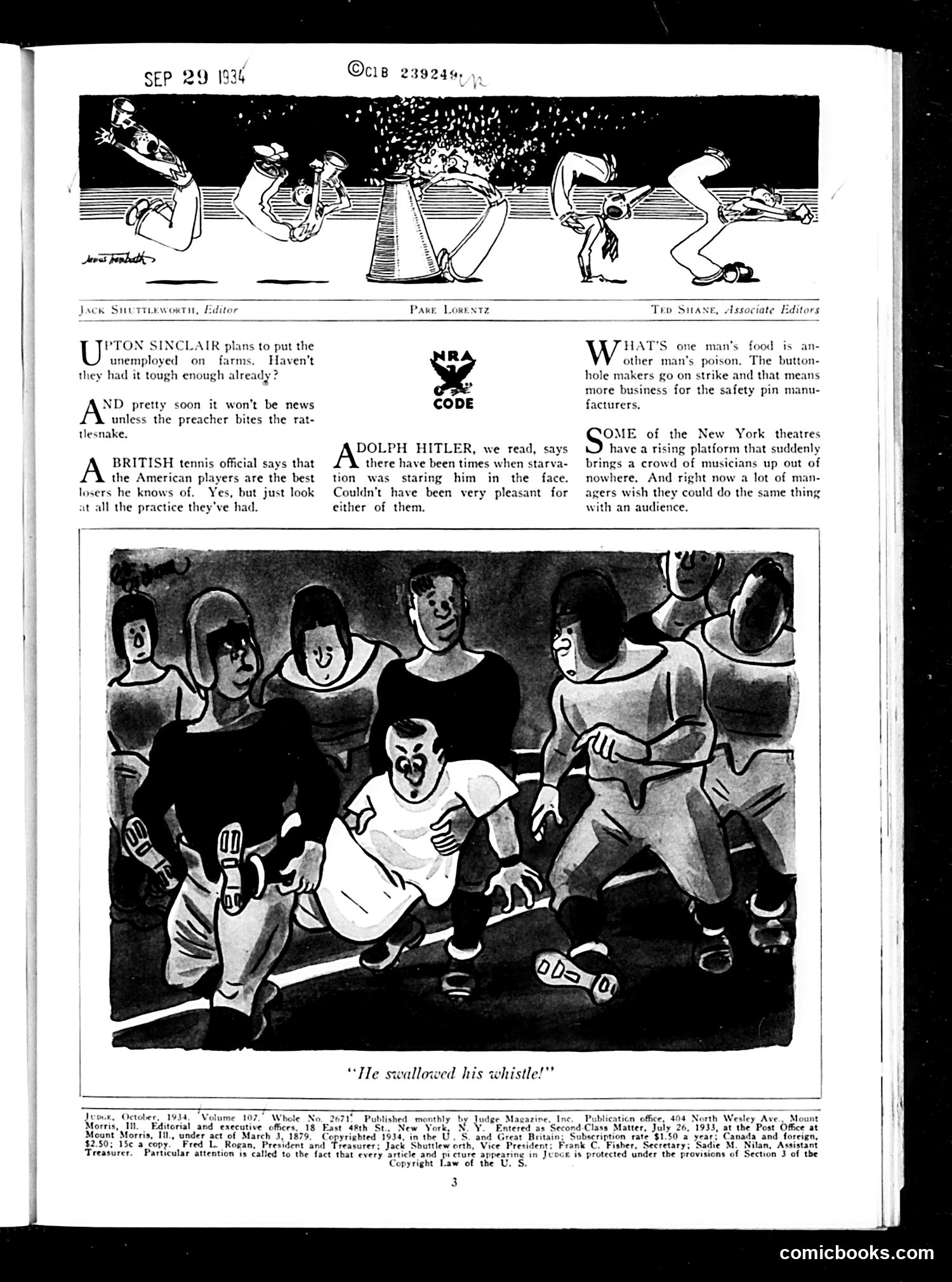 Judge — October 1934 — page 5: Judge, 1934-10