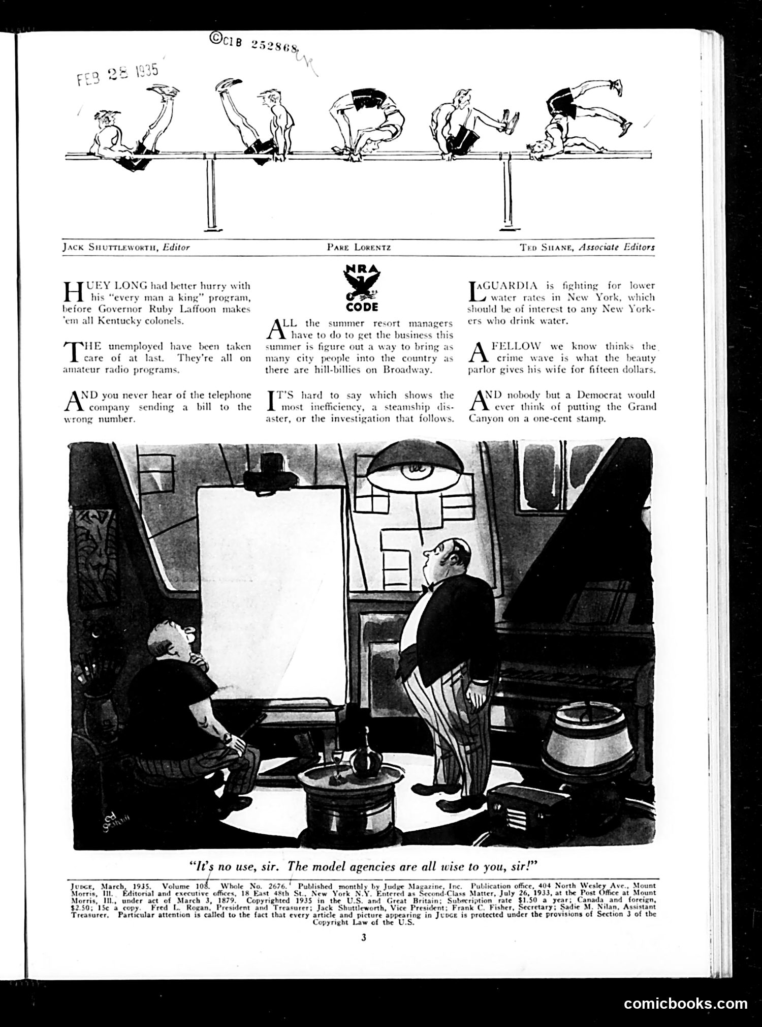 Judge — March 1935 — page 5: Judge, 1935-03