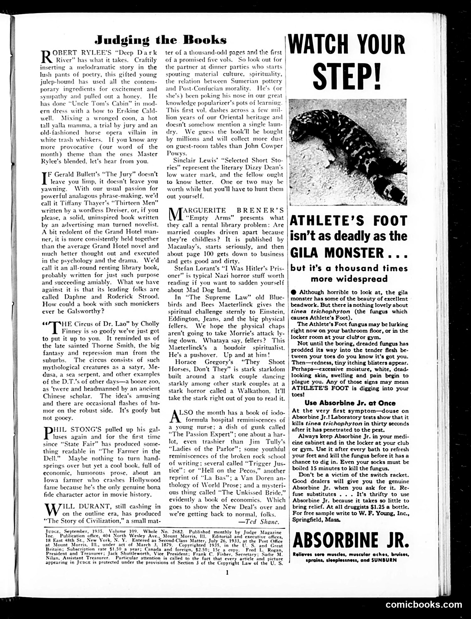 Judge — September 1935 — page 3: Judge, 1935-09