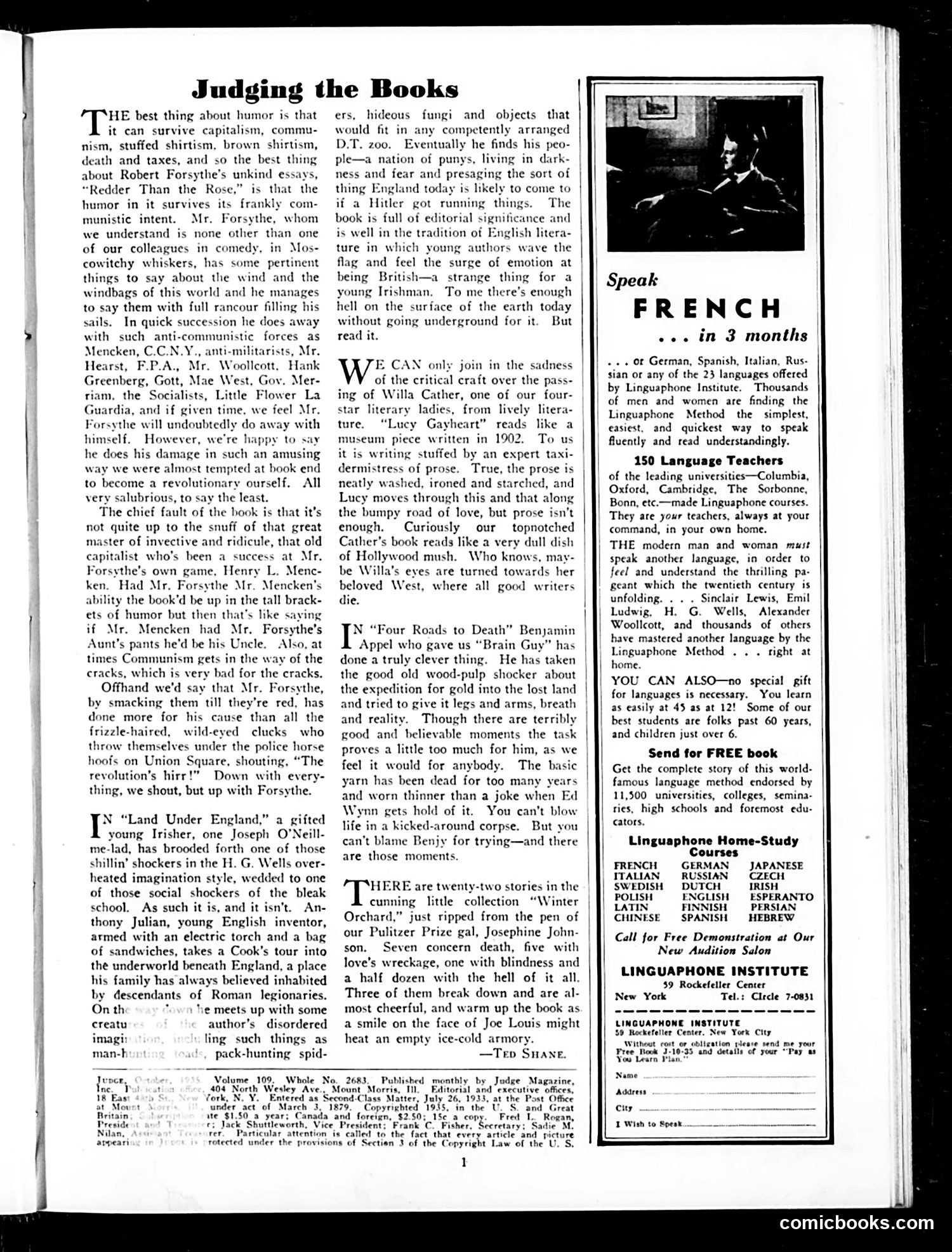 Judge — October 1935 — page 3: Judge, 1935-10