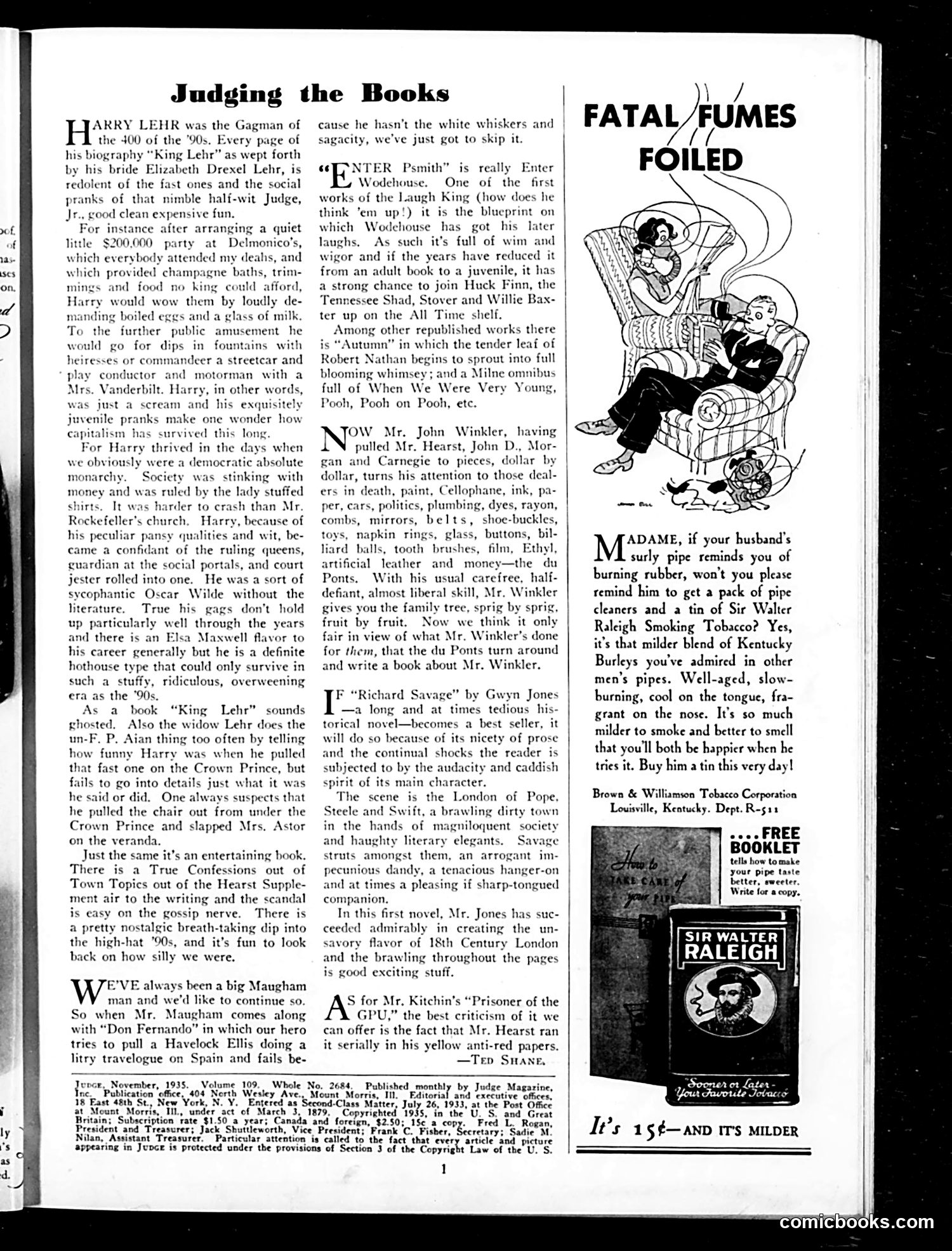 Judge — November 1935 — page 3: Judge, 1935-11