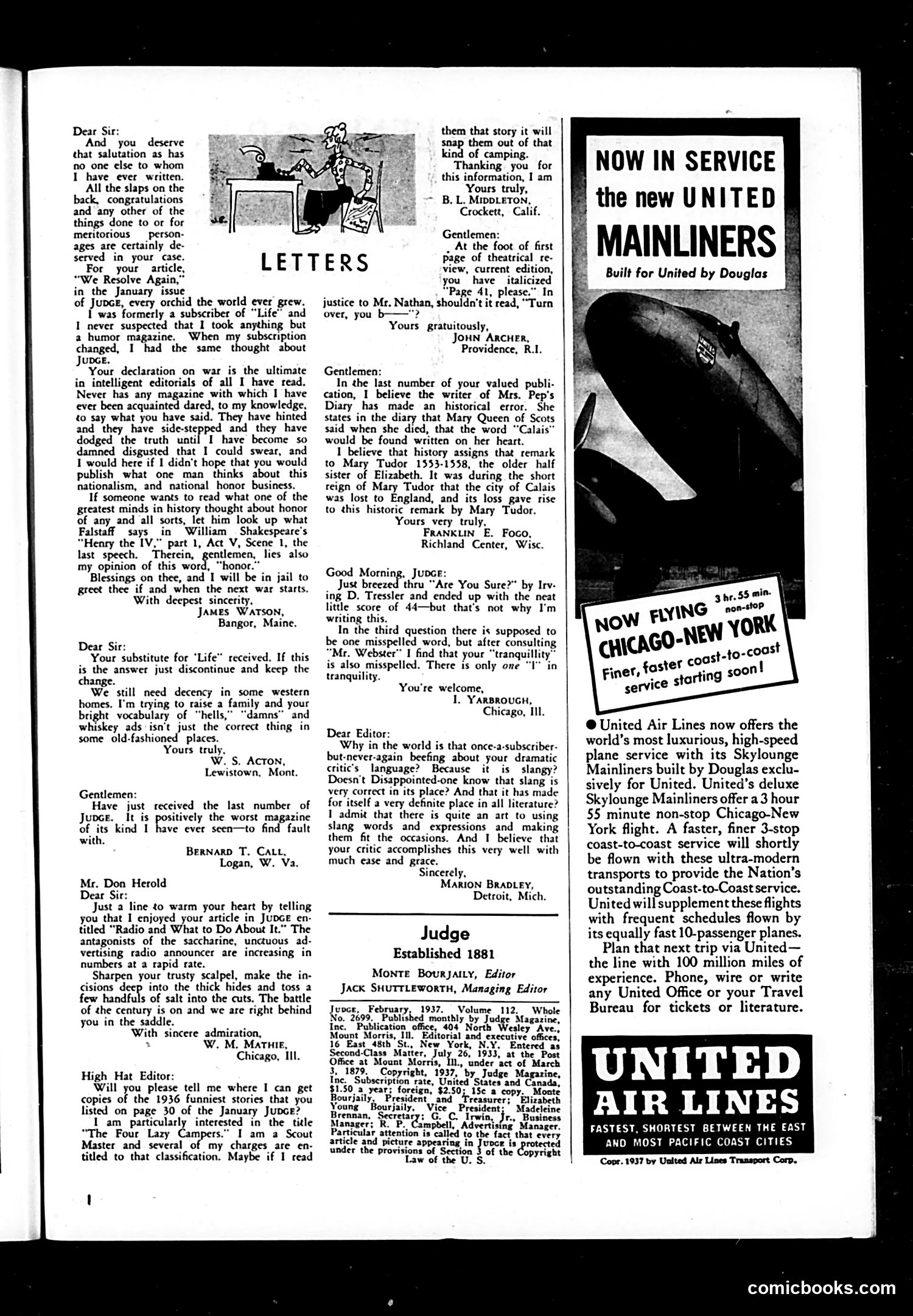 Judge — February 1937 — page 3: Judge, 1937-02