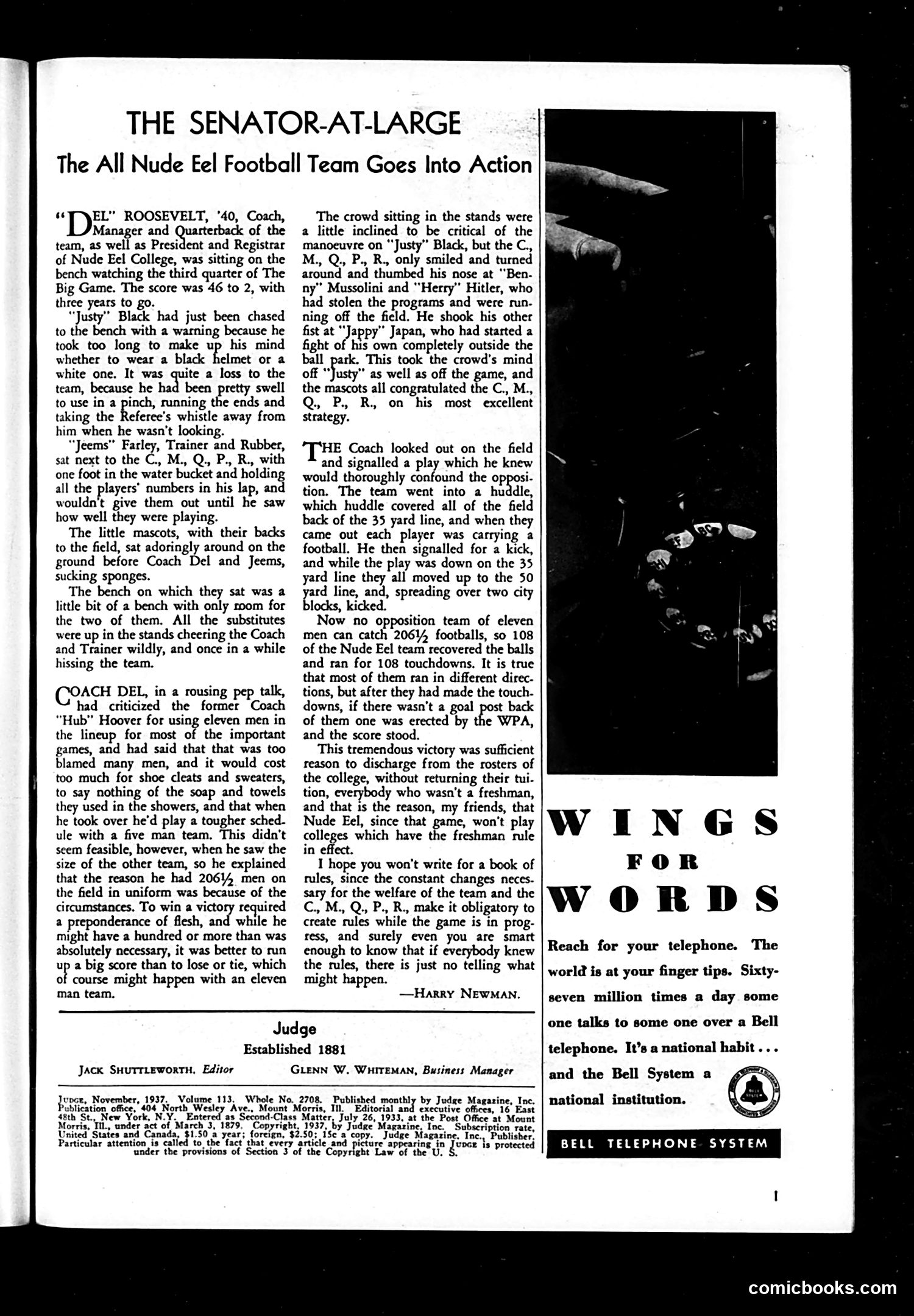 Judge — November 1937 — page 3: Judge, 1937-11