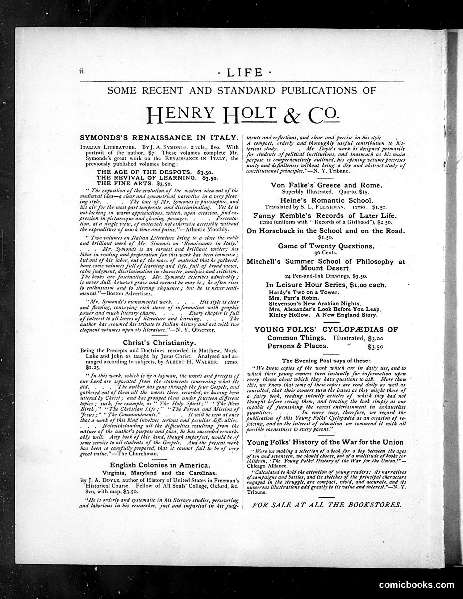 Life — January 4, 1883 — page 2: Life, 1883-01-04