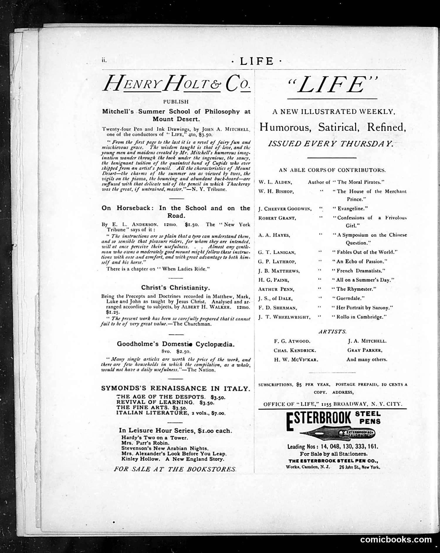 Life — January 11, 1883 — page 2: Life, 1883-01-11