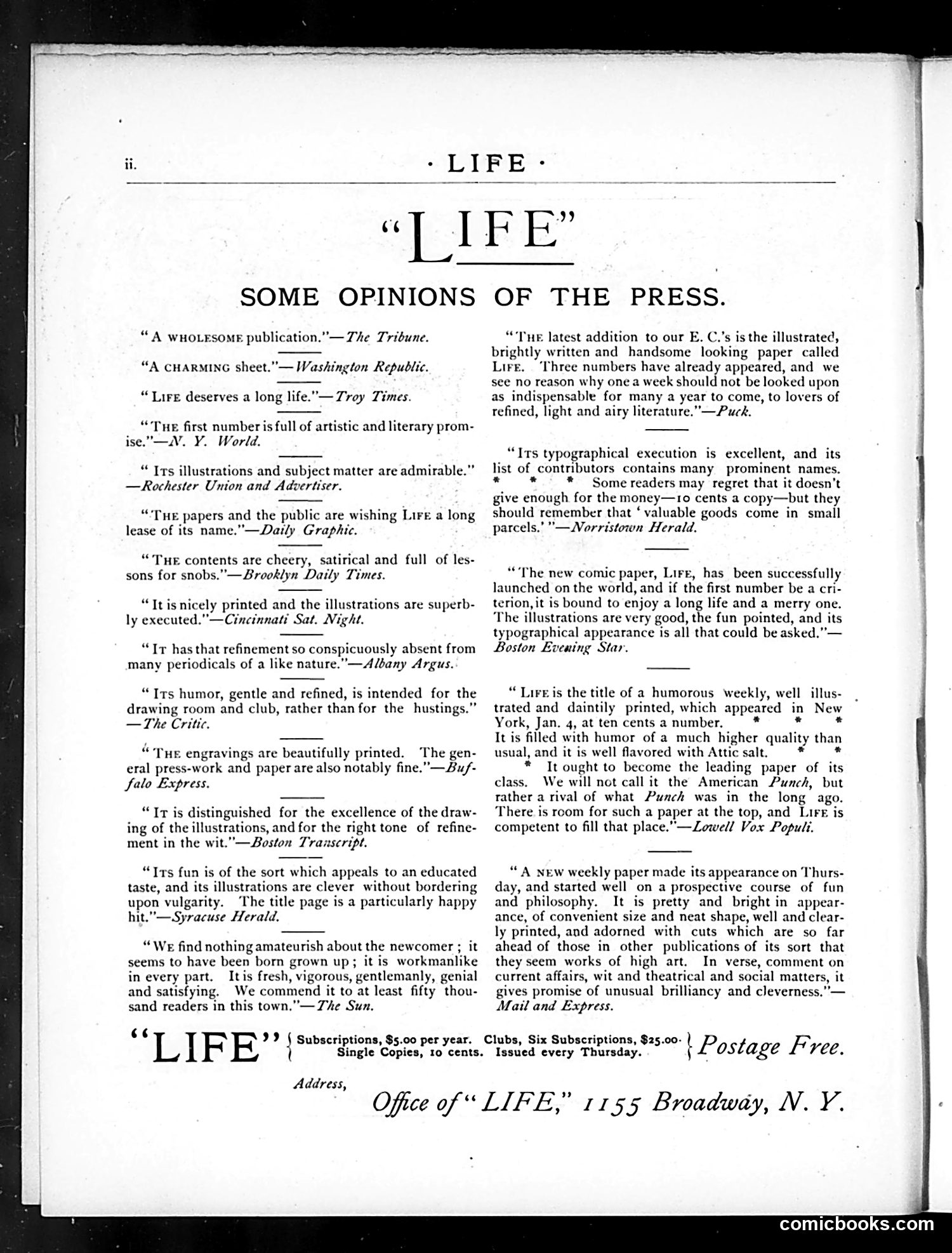 Life — February 1, 1883 — page 2: Life, 1883-02-01