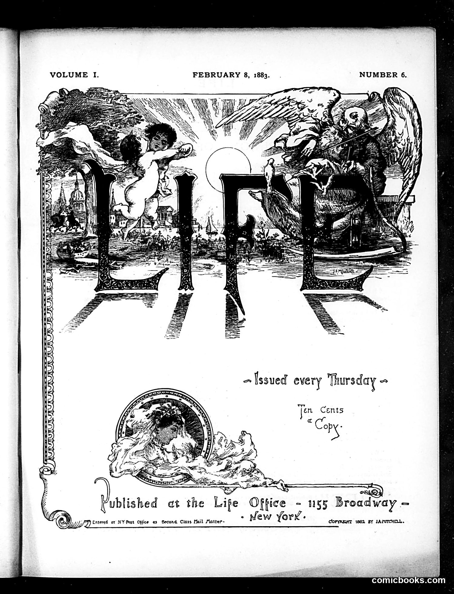 Life — February 8, 1883 — page 1: Life, 1883-02-08