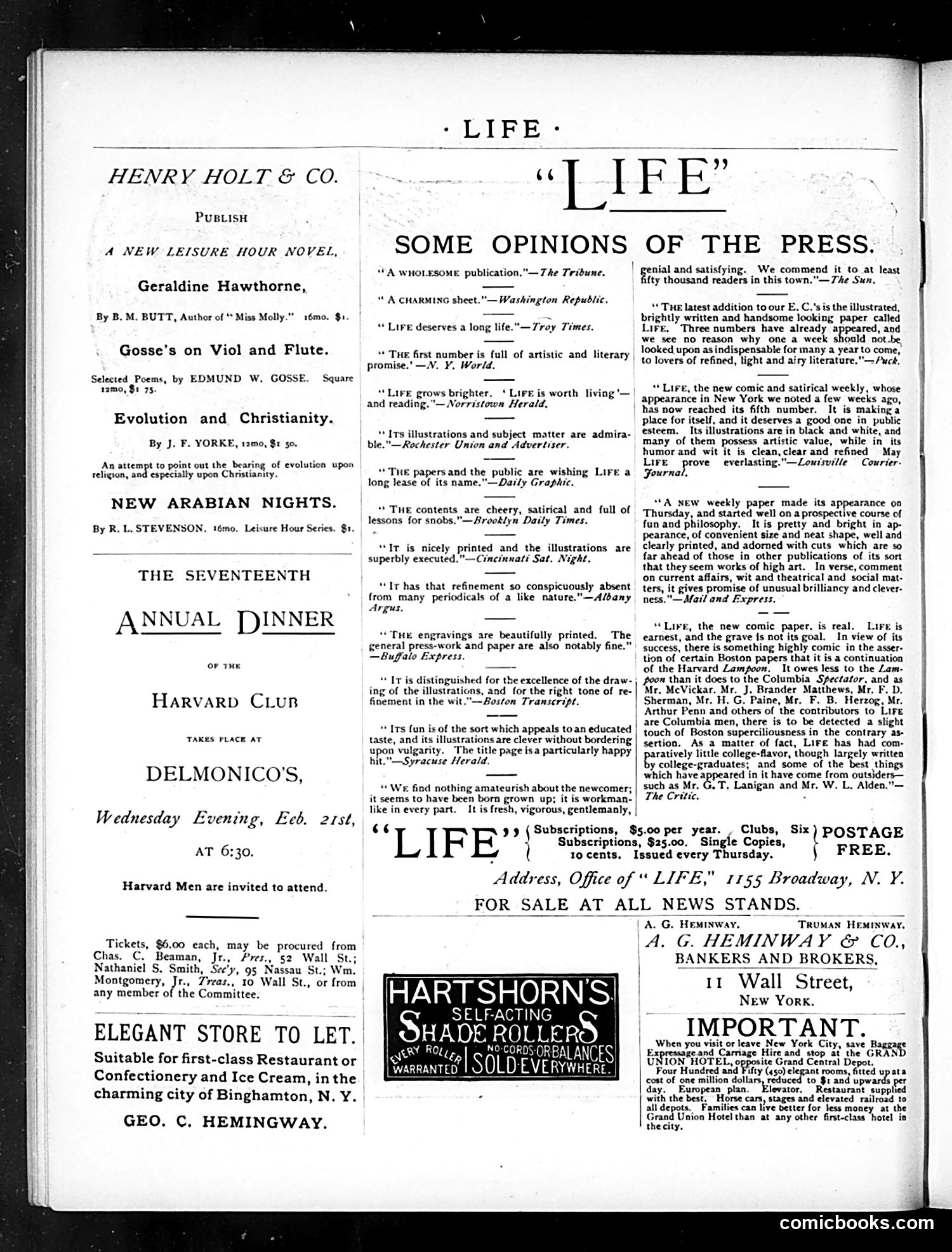 Life — February 22, 1883 — page 2: Life, 1883-02-22