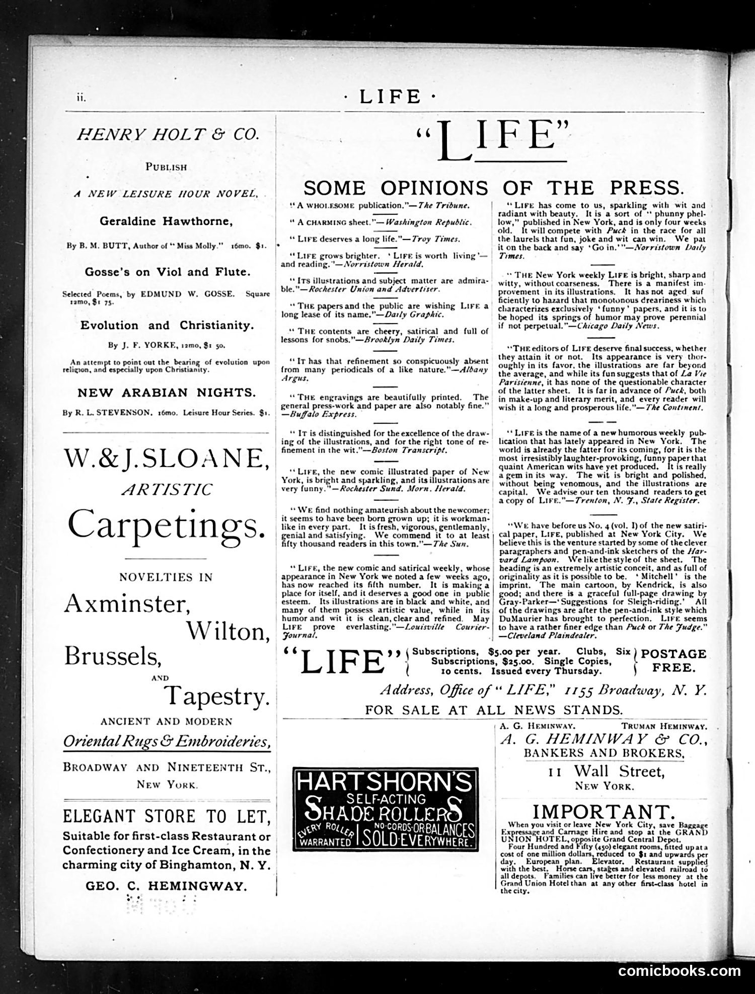 Life — March 1, 1883 — page 2: Life, 1883-03-01