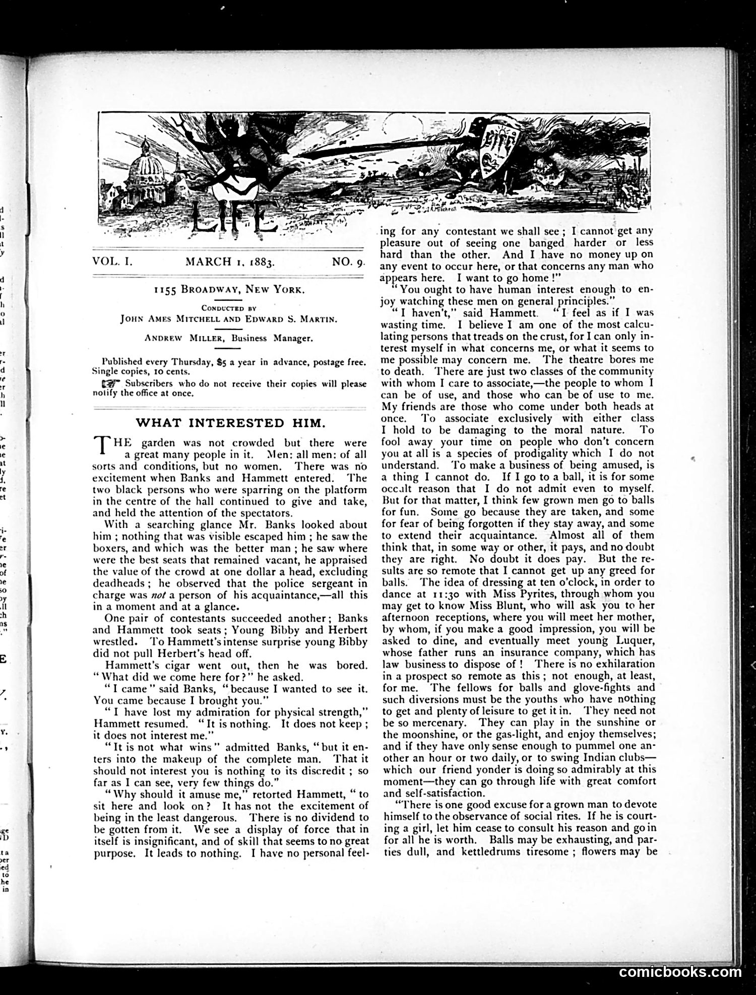 Life — March 1, 1883 — page 3: Life, 1883-03-01